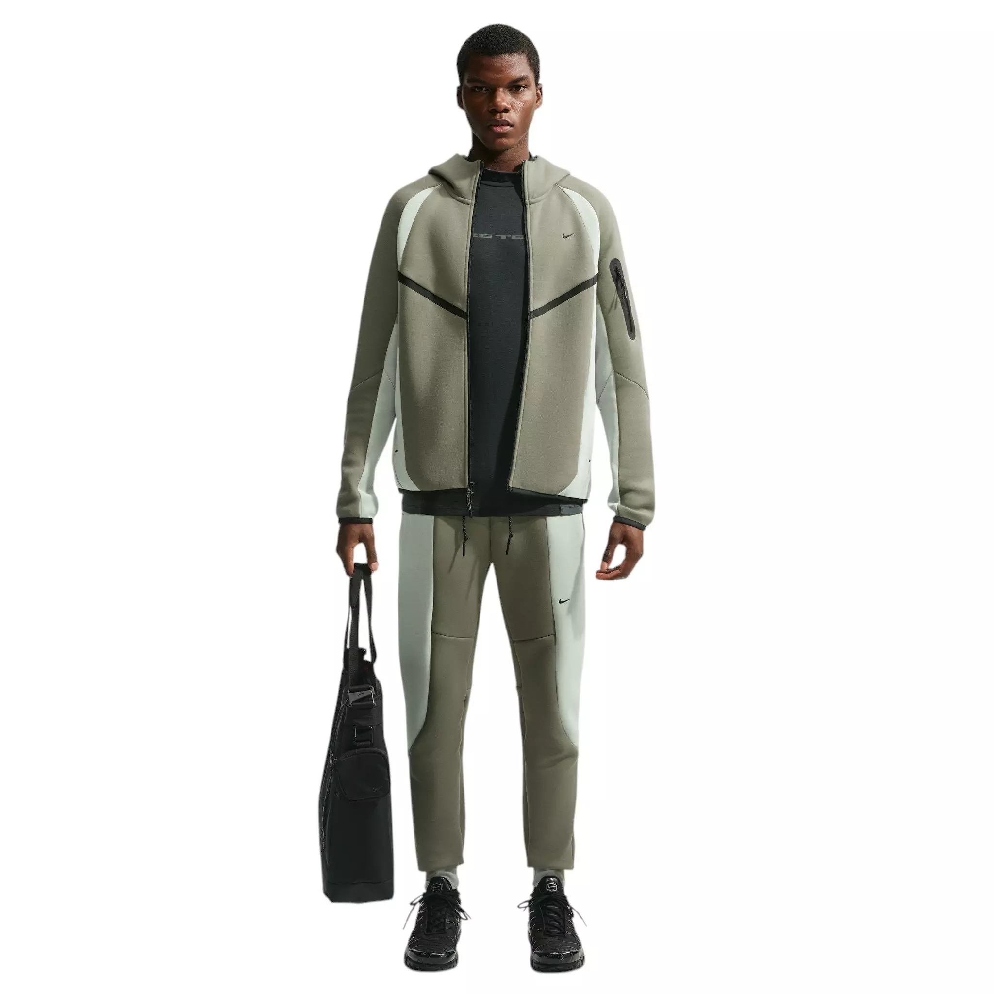 Nike Men's Tech Fleece Color-Block Joggers - GREY