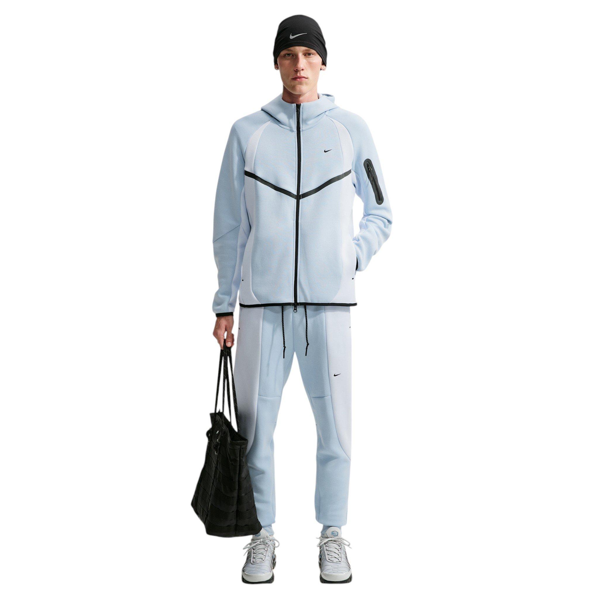 Nike Men's Tech Fleece Color-Block Joggers - BLUE Thumbnail View 4