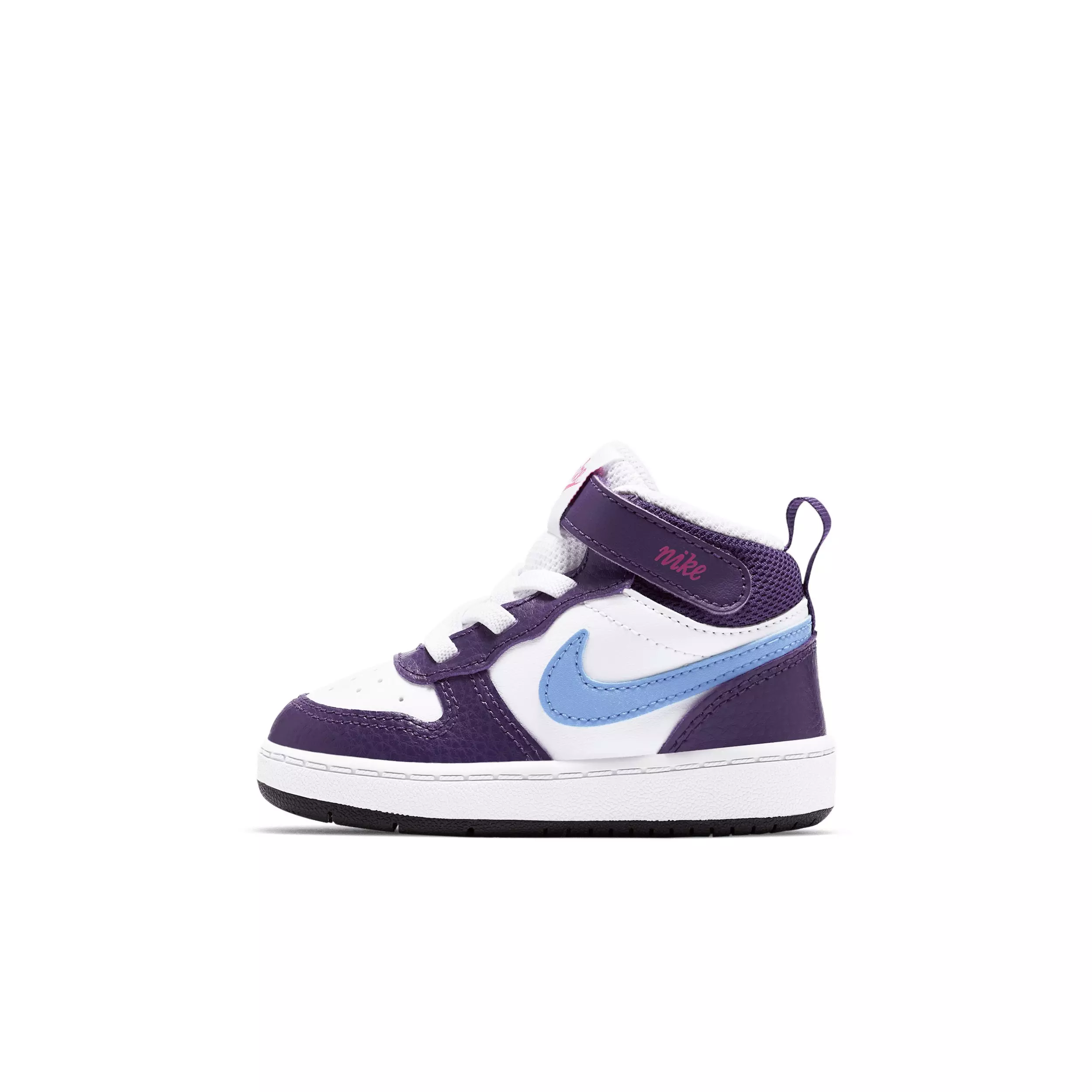 Nike Court Borough Mid 2 "White/Eggplant/Active Fuchsia/Royal Pulse" Infant Boys' Shoe - WHITE/EGGPLANT/FUCHSIA/ROYAL