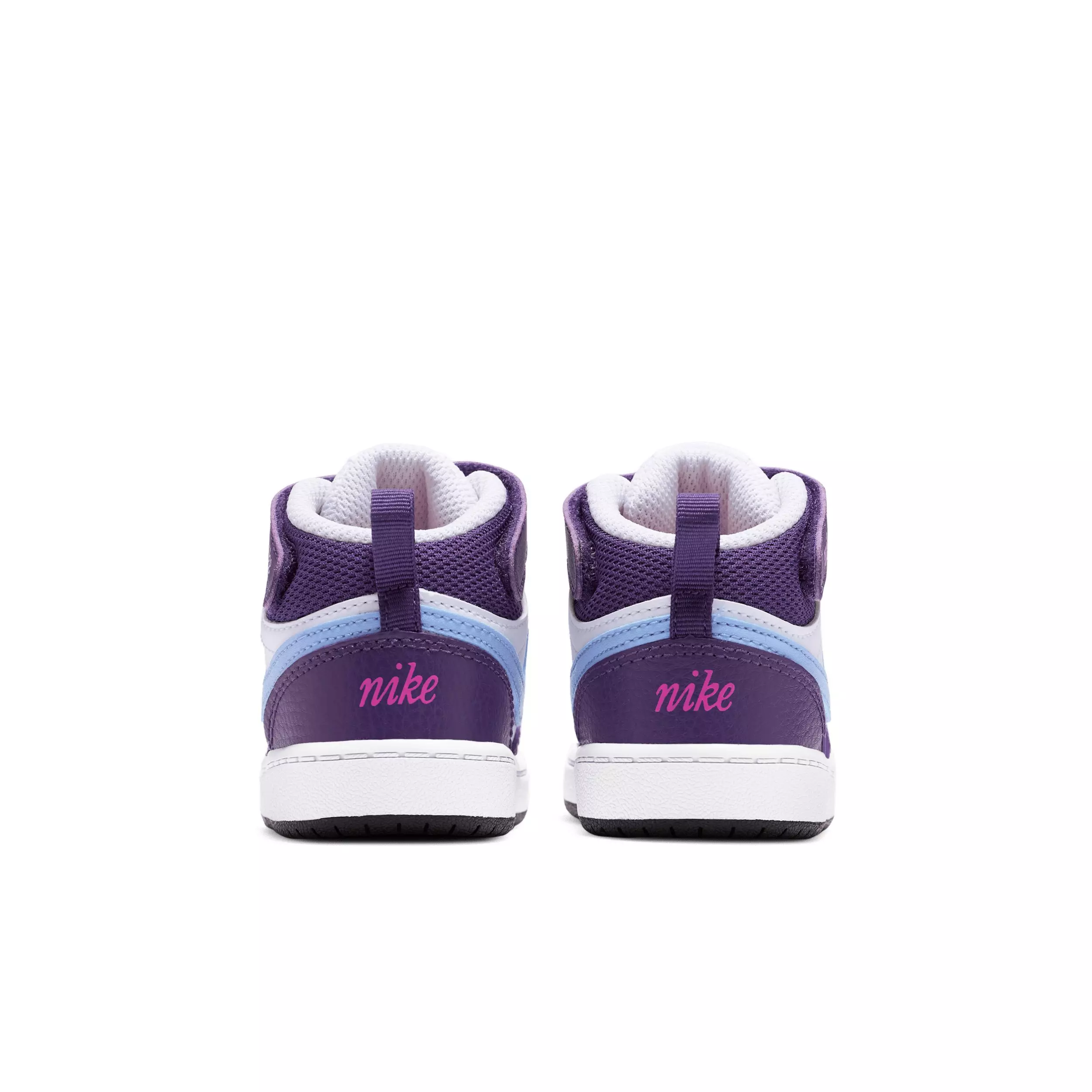 Nike Court Borough Mid 2 "White/Eggplant/Active Fuchsia/Royal Pulse" Infant Boys' Shoe - WHITE/EGGPLANT/FUCHSIA/ROYAL