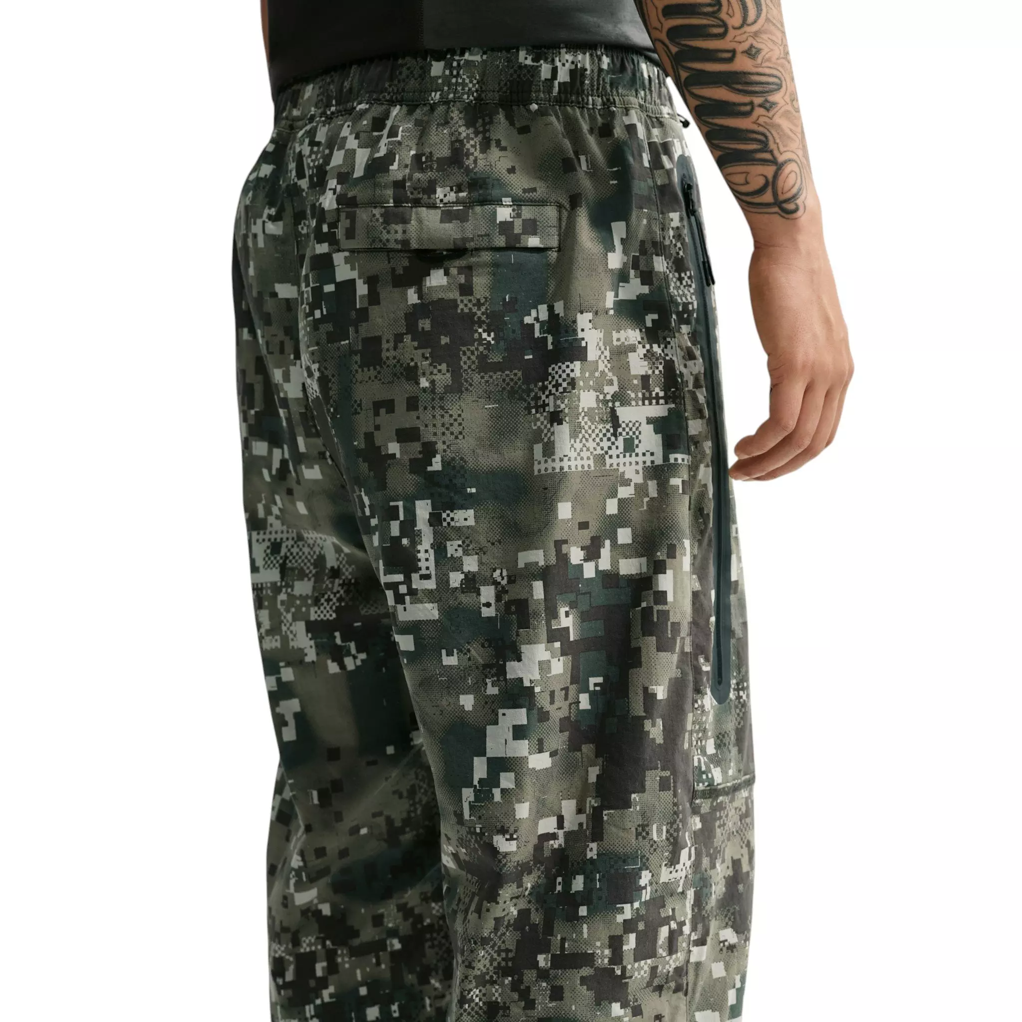 Nike Men's Tech Dri-FIT Woven Pants - Silver Sage/Black - SILVER/BLACK