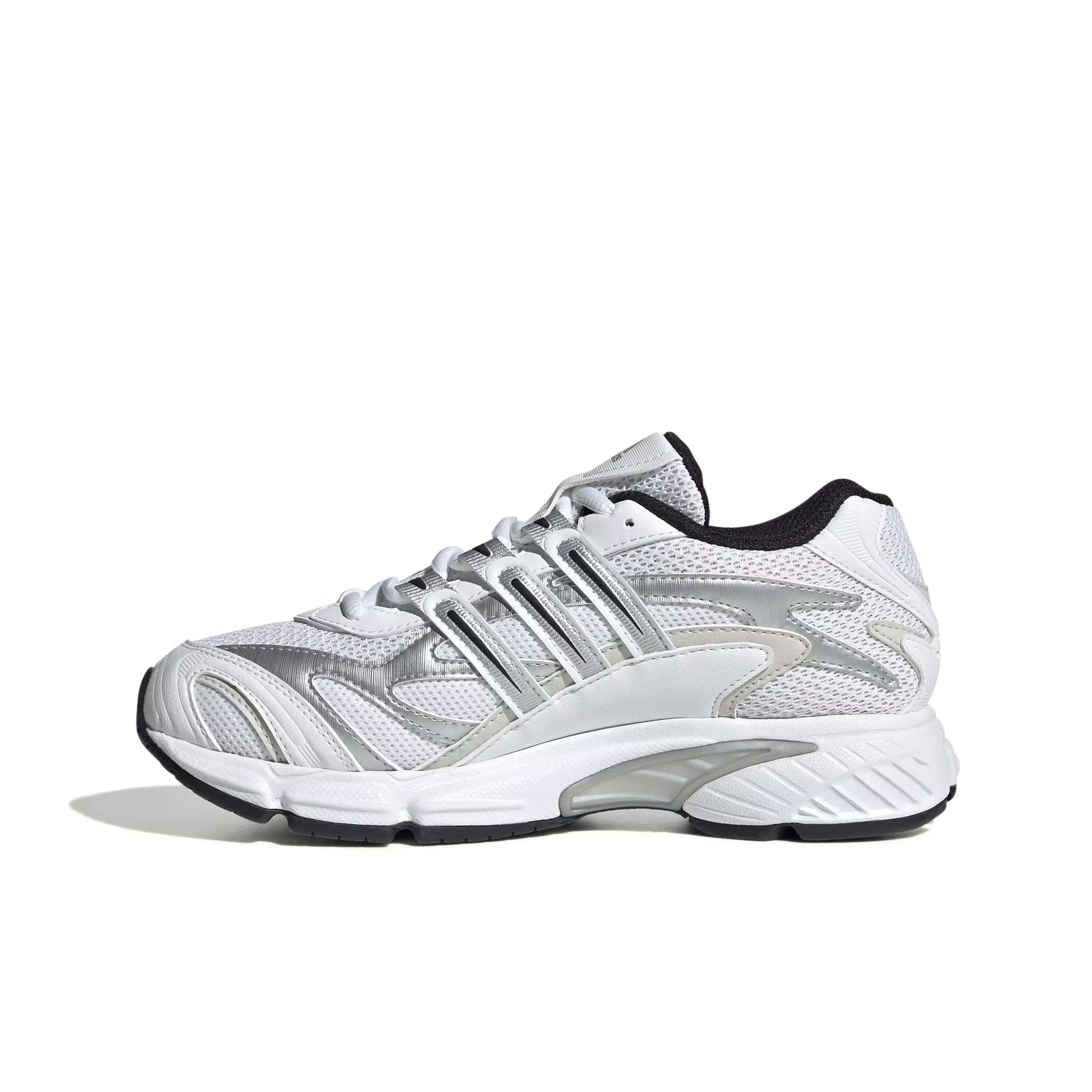adidas Originals Temper Run 2.0 "Ftwr White/Core Black/Grey One" Grade School Boys' Shoe - WHITE/BLACK/GREY