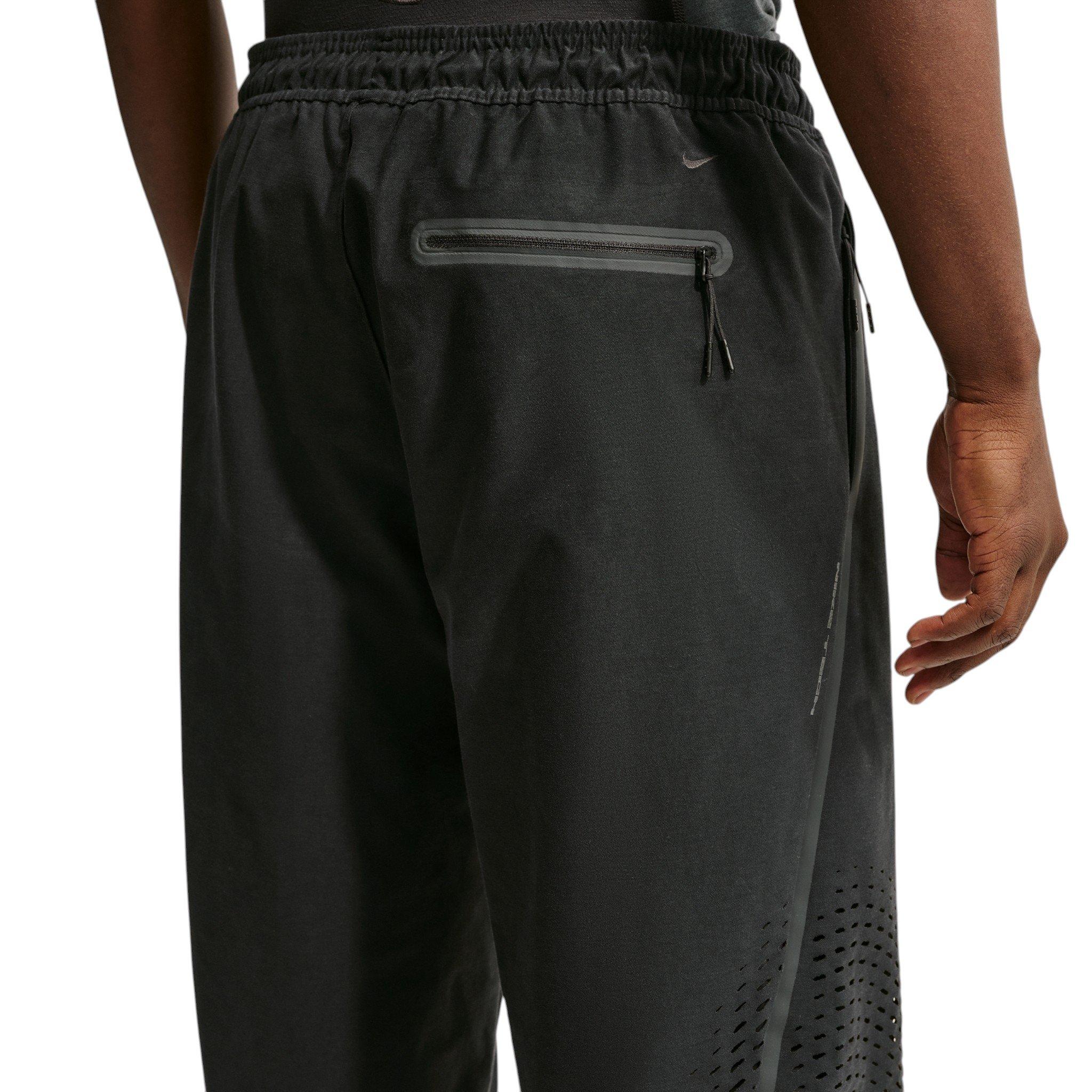 Nike Men's Tech Dri-FIT Shori Knit Open-Hem Pants - BLACK Thumbnail View 2