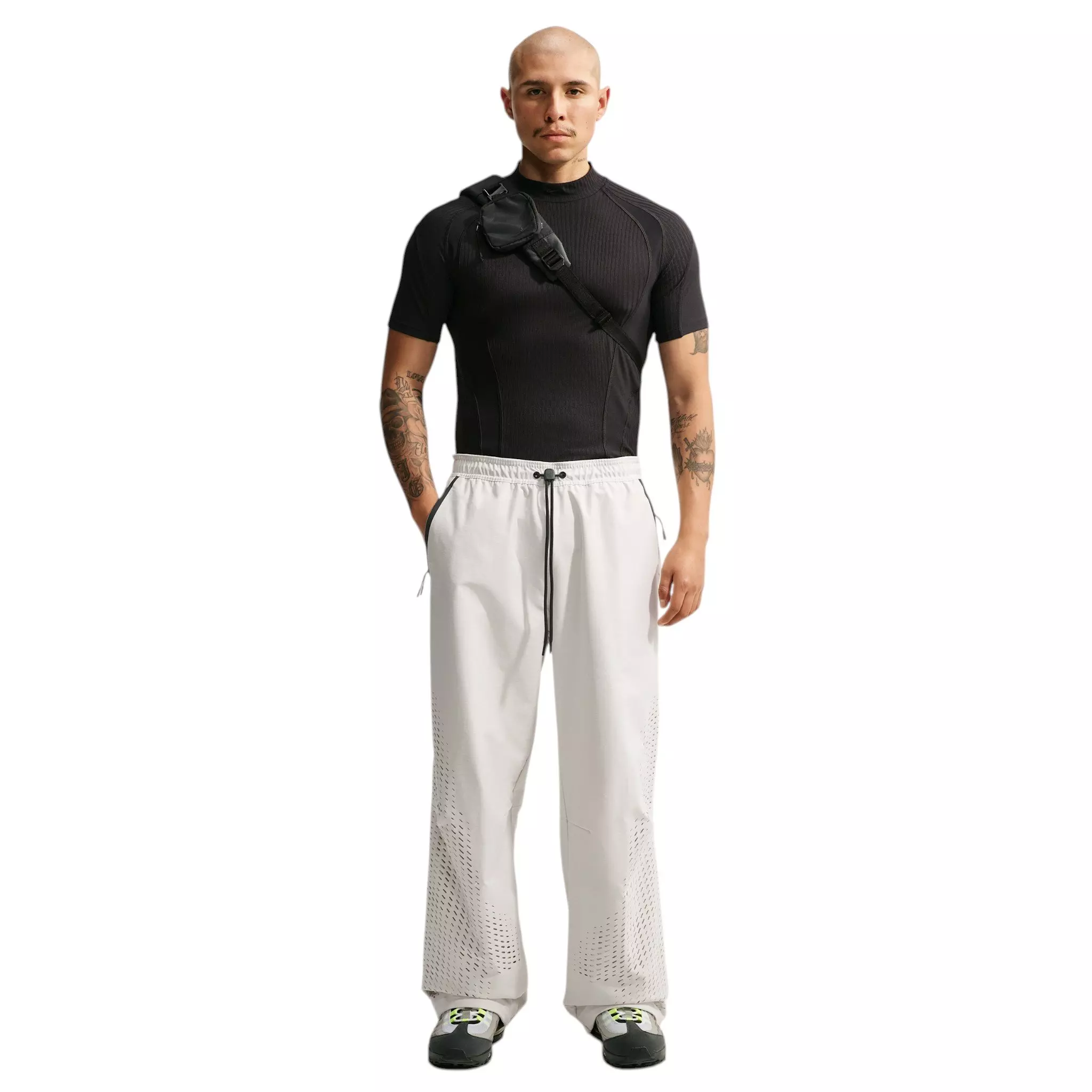 Nike Men's Tech Dri-FIT Shori Knit Open-Hem Pants - GREY
