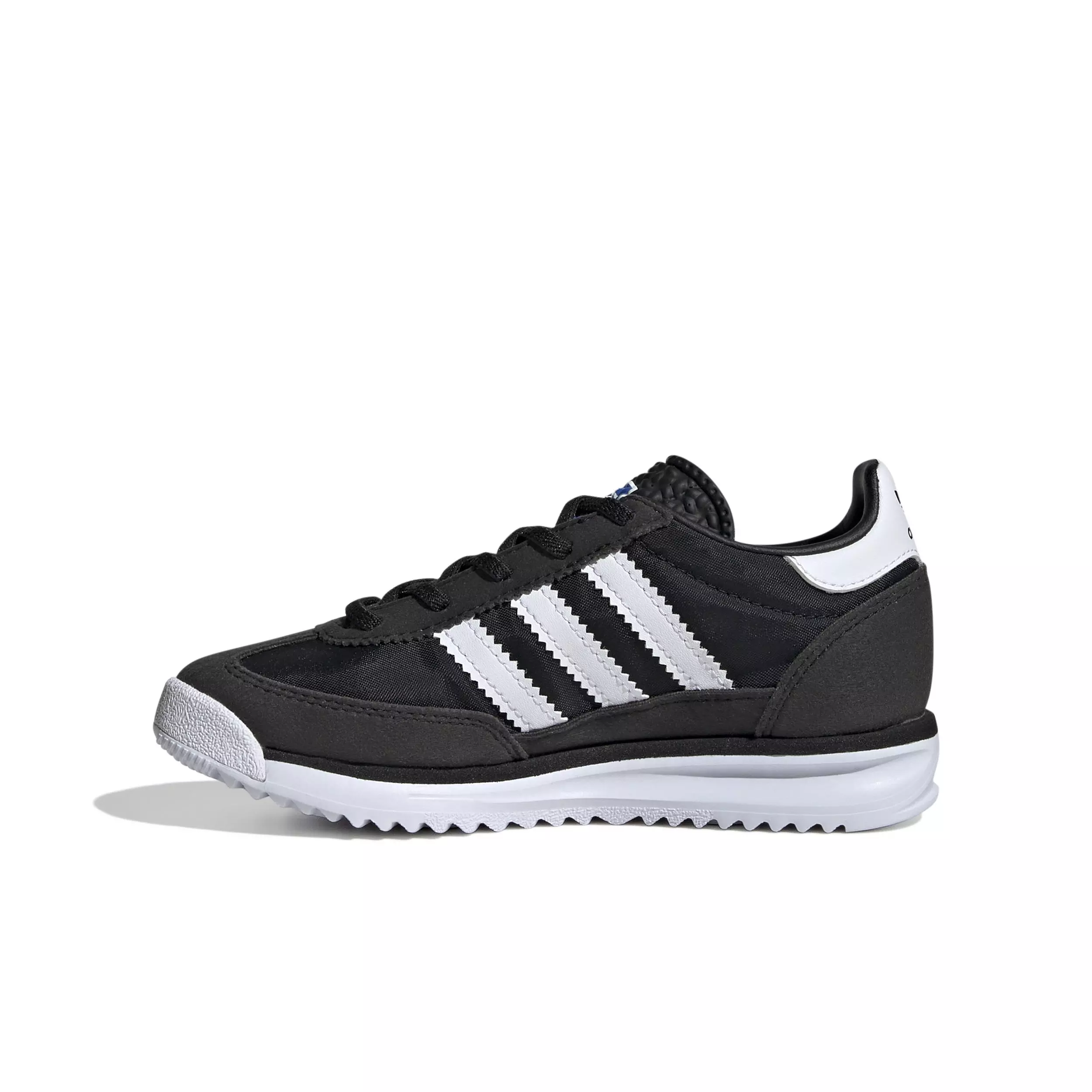 adidas Originals SL 72 RS Elastic Laces "Core Black/Ftwr White/Blue" Preschool Boys' Shoe - BLACK/WHITE/BLUE