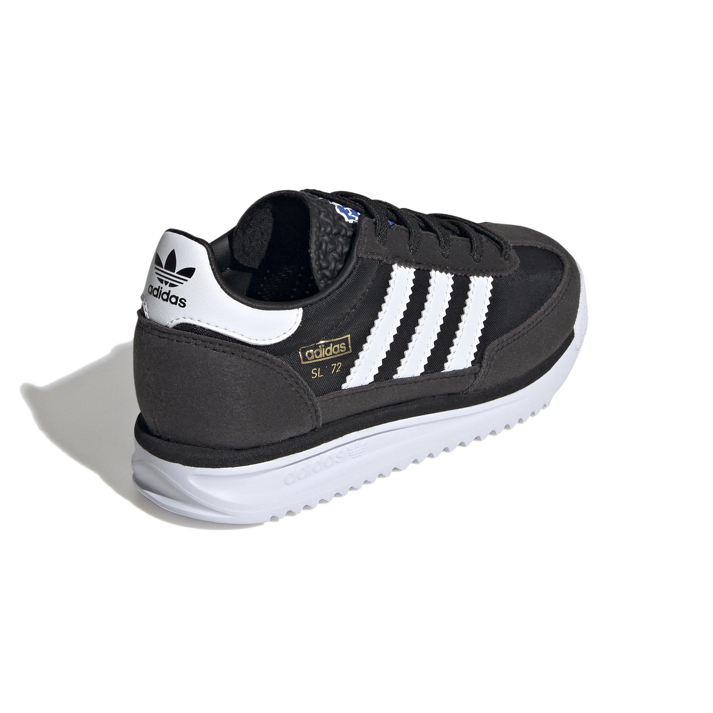 adidas Originals SL 72 RS Elastic Laces Preschool Boys' "Core Black/Ftwr White/Blue" Shoe