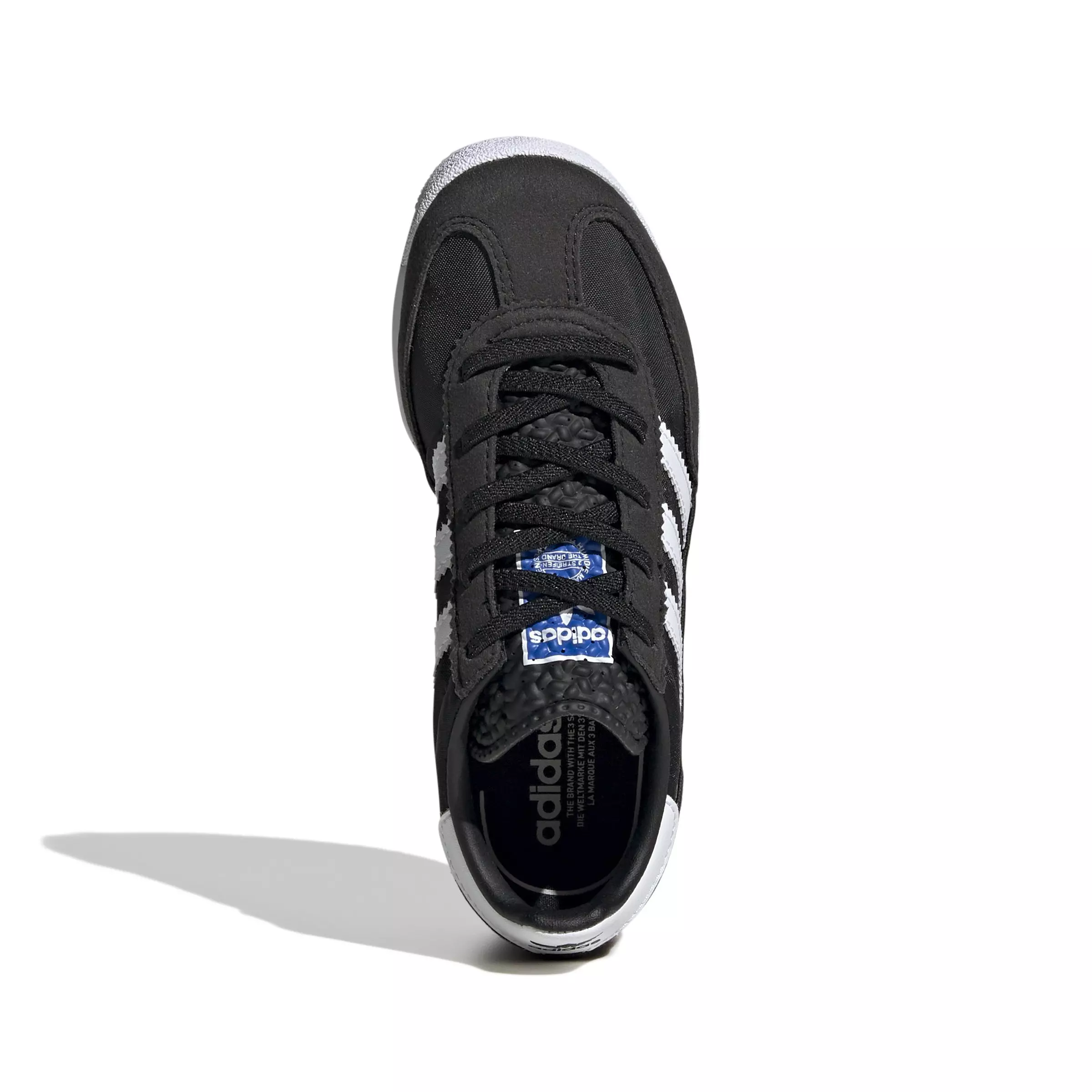 adidas Originals SL 72 RS Elastic Laces "Core Black/Ftwr White/Blue" Preschool Boys' Shoe - BLACK/WHITE/BLUE