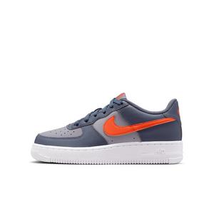 Nike Air Force 1 "Cement Grey/Light Carbon/White/Team Orange" Grade School Boys' Shoe