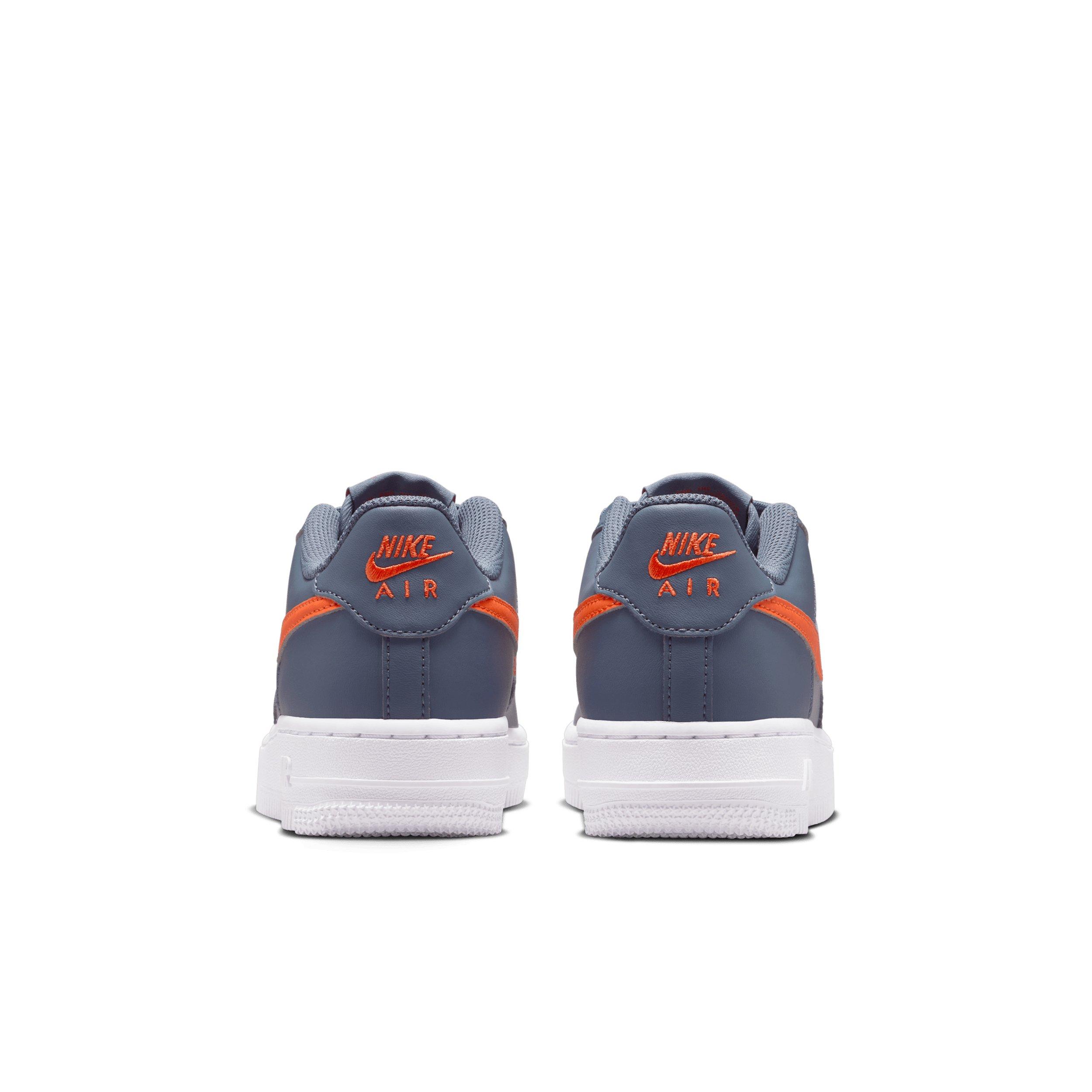 Nike Air Force 1 Grade School Boys' "Cement Grey/Light Carbon/White/Team Orange" Shoe