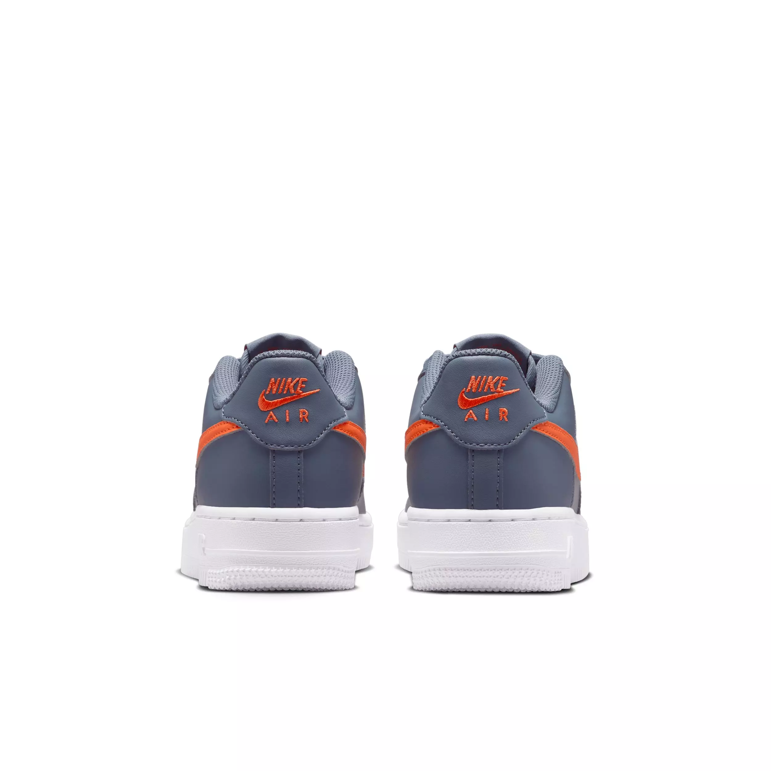 Nike Air Force 1 "Cement Grey/Light Carbon/White/Team Orange" Grade School Boys' Shoe - GREY/CARBON/WHITE/ORANGE