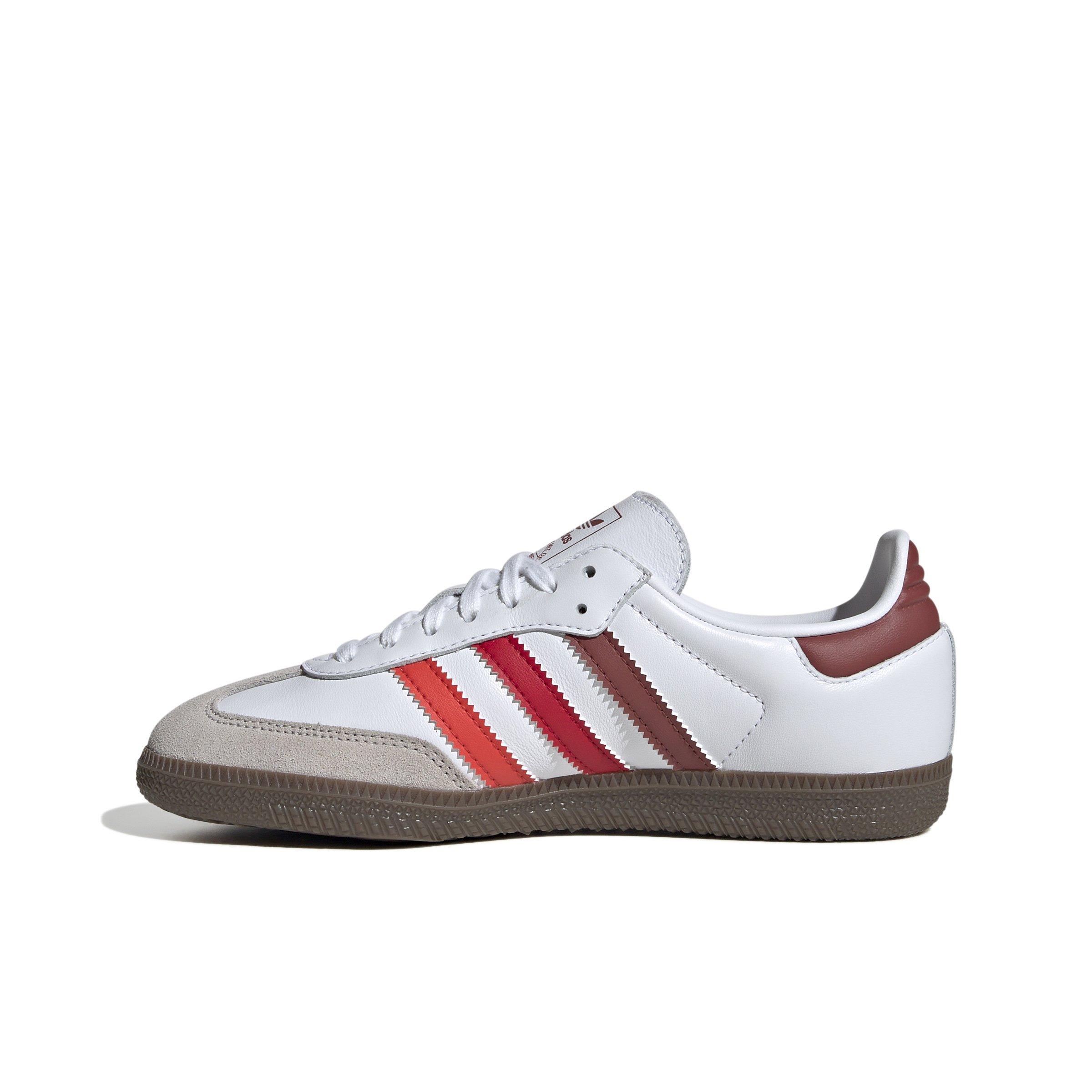 adidas Originals Samba OG Grade School Kids' "Ftwr White/Bright Red/Better Scarlet" Shoe