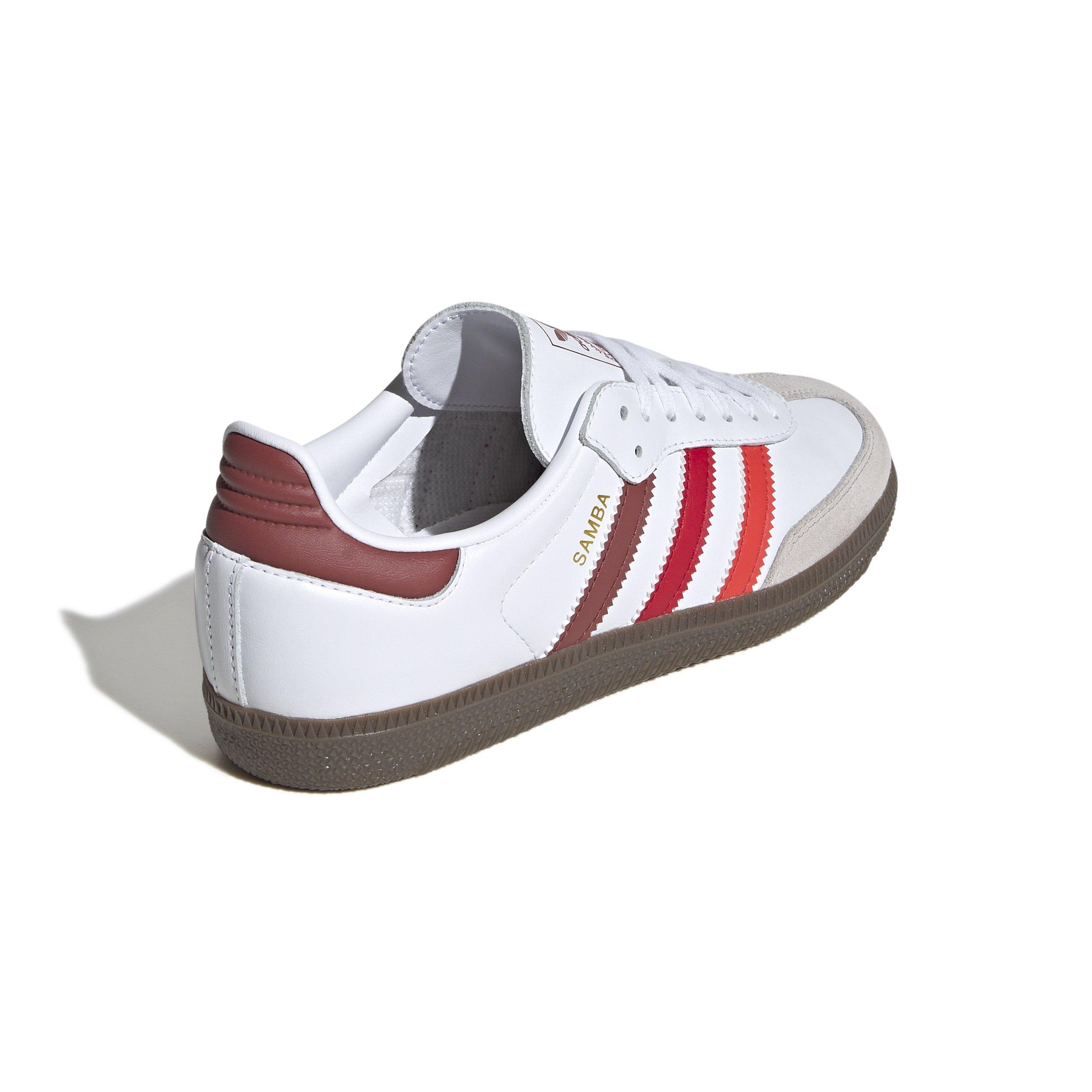 adidas Originals Samba OG Grade School Kids' "Ftwr White/Bright Red/Better Scarlet" Shoe