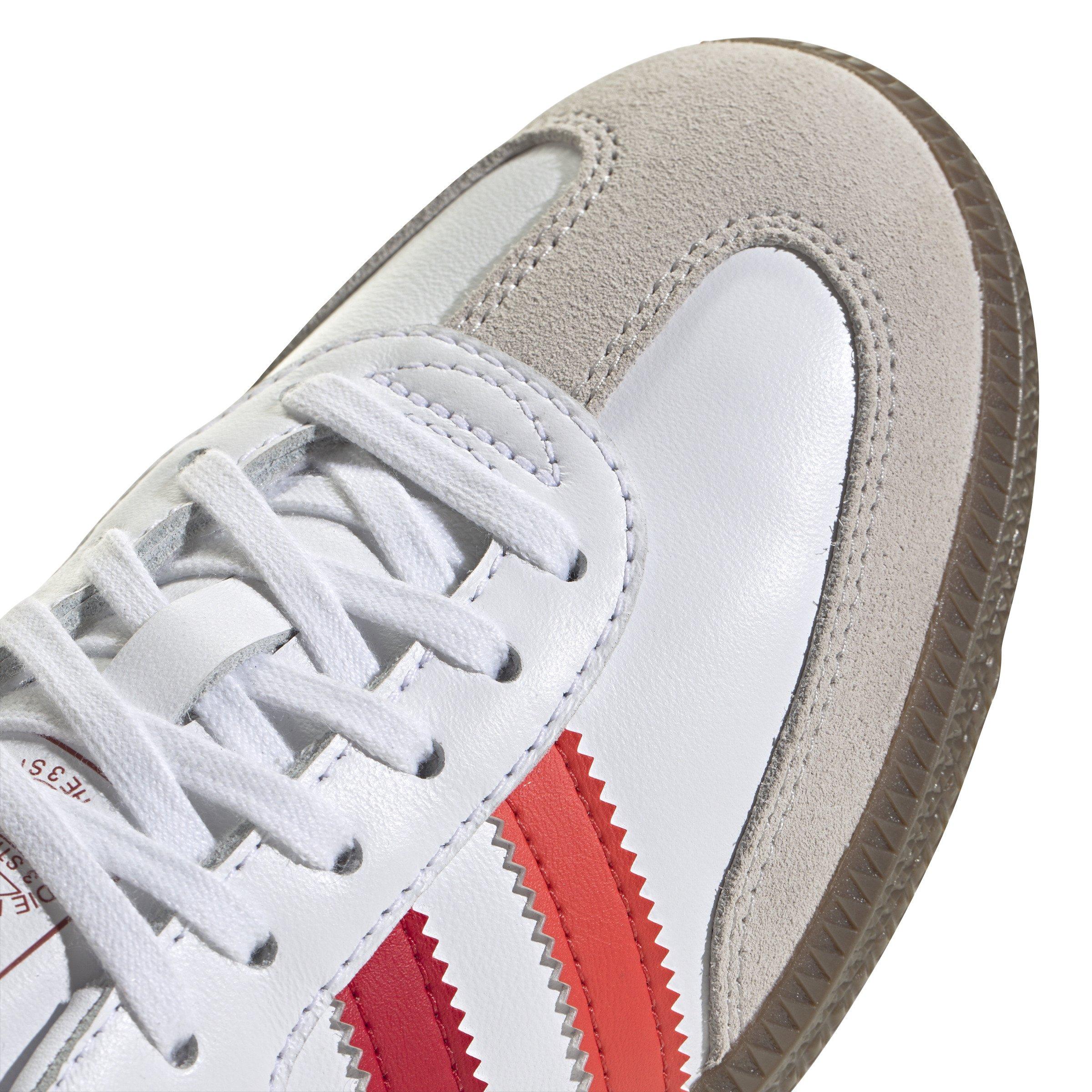 adidas Originals Samba OG Grade School Kids' "Ftwr White/Bright Red/Better Scarlet" Shoe