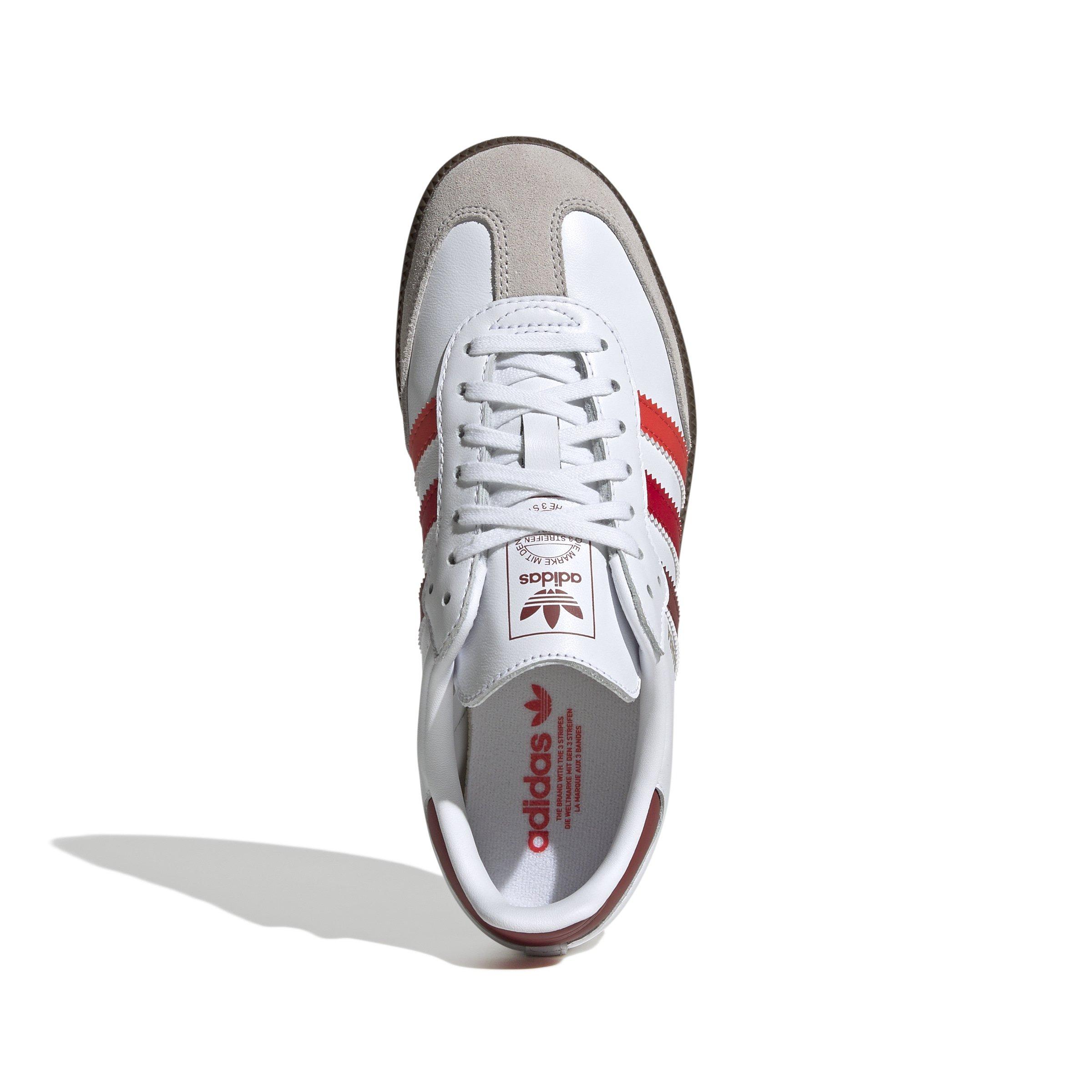 adidas Originals Samba OG Grade School Kids' "Ftwr White/Bright Red/Better Scarlet" Shoe