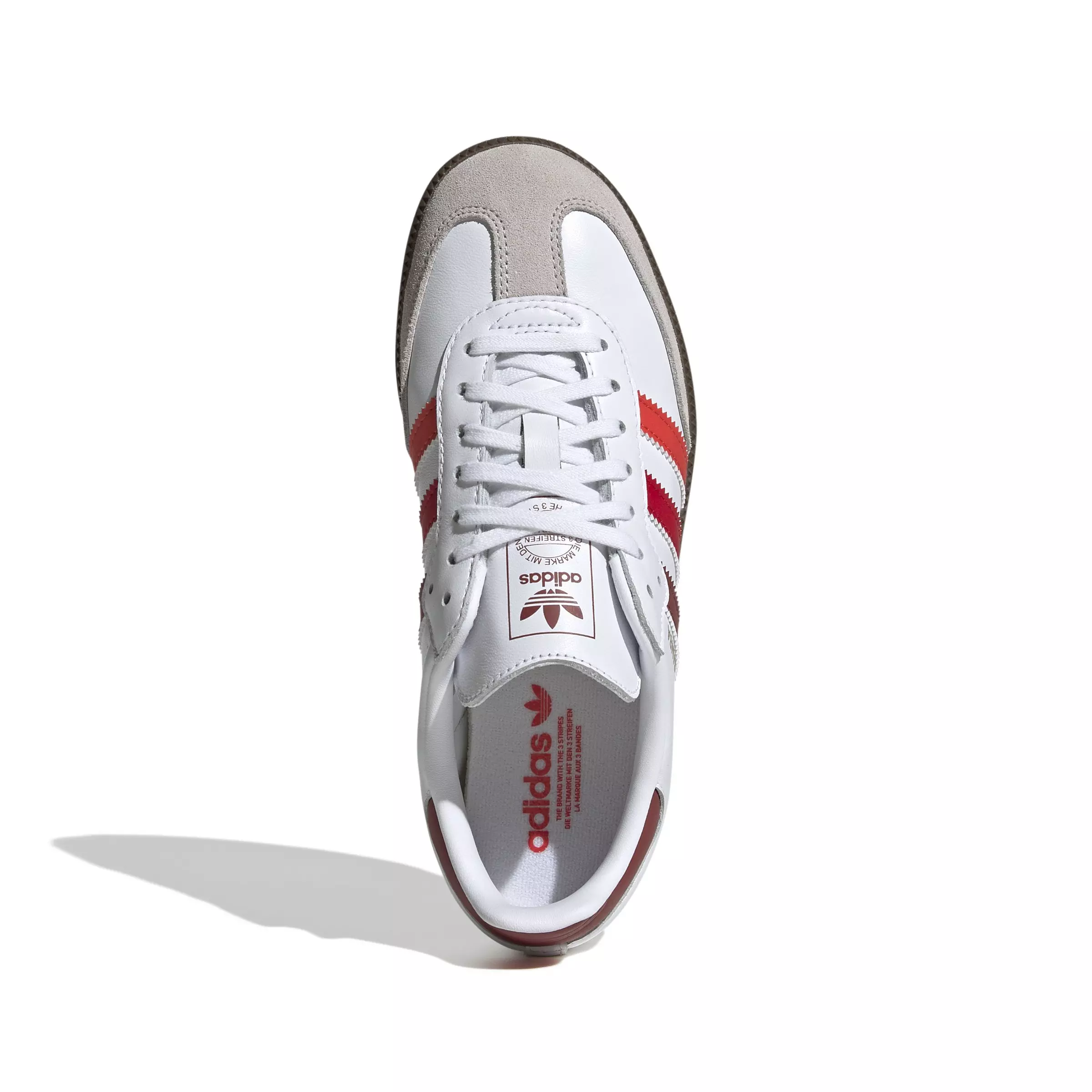 adidas Originals Samba OG "Ftwr White/Bright Red/Better Scarlet" Grade School Kids' Shoe - WHITE/RED/SCARLET
