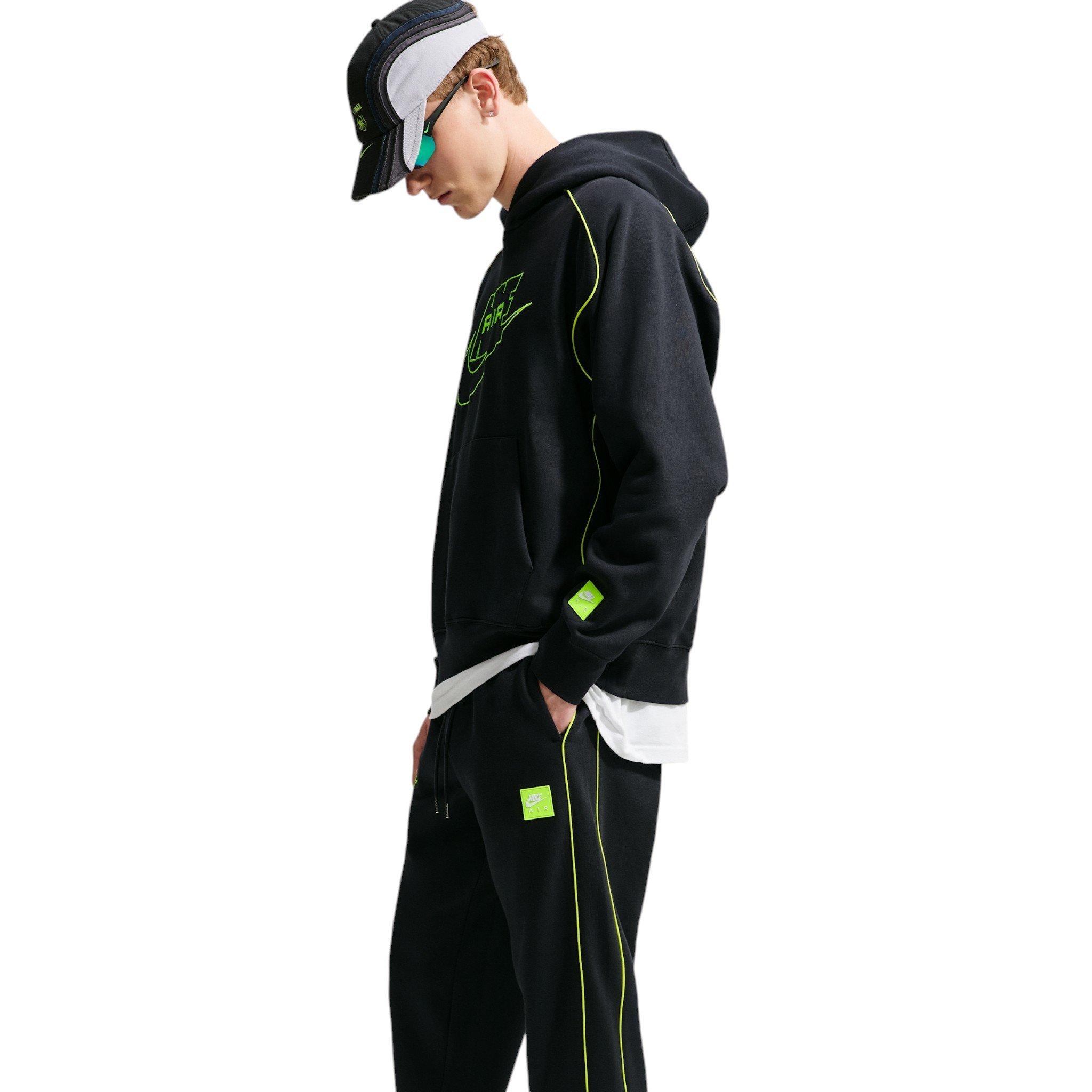 Nike Men's Air Fleece Joggers - Black/Volt - BLACK/VOLT Thumbnail View 3