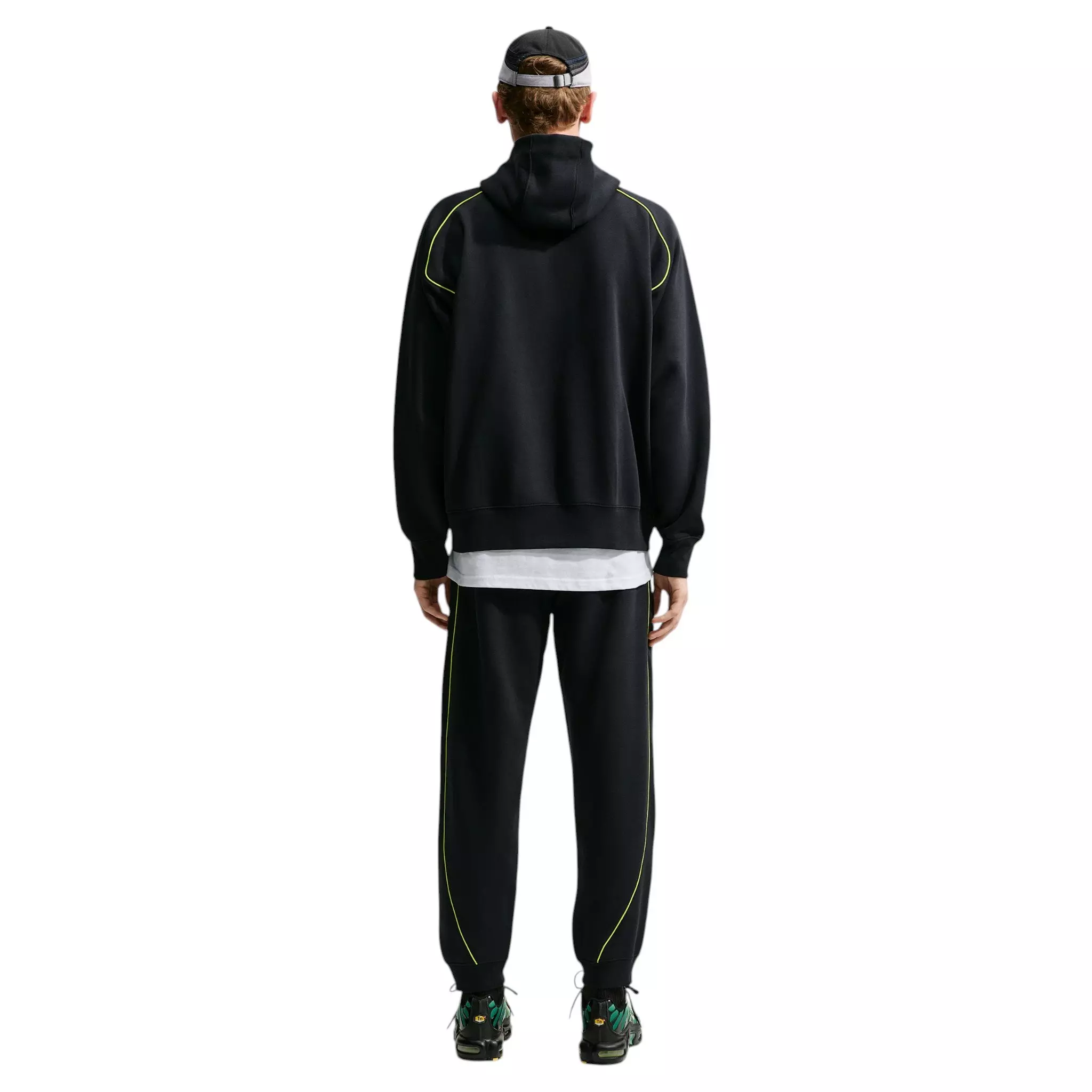 Nike Men's Air Fleece Joggers - Black/Volt - BLACK/VOLT