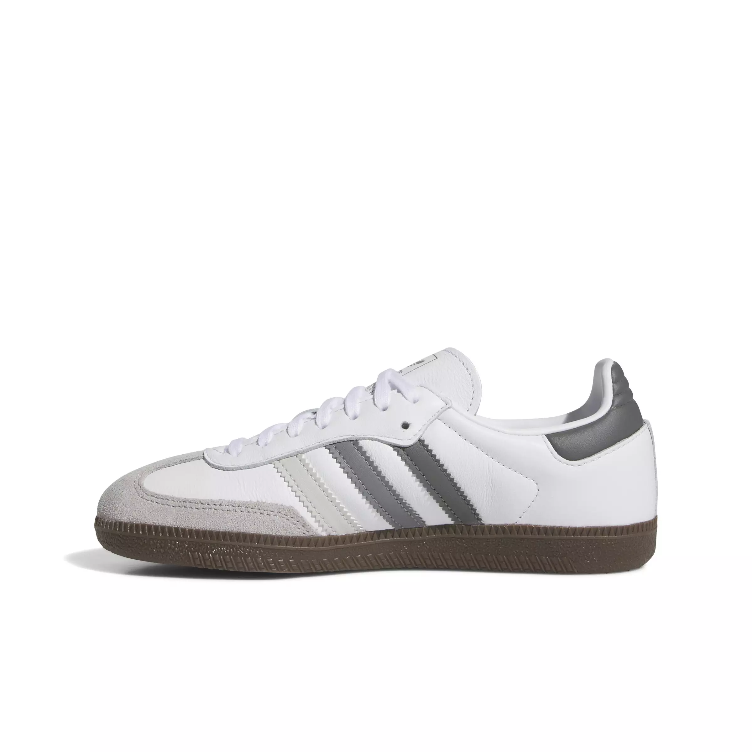 adidas Originals Samba OG "Ftwr White/Grey One/Grey Three" Grade School Boys' Shoe - WHITE/GREY/GREY