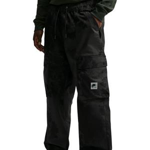 Nike Men's Air Woven All-Over Print Cargo Pants - BLACK