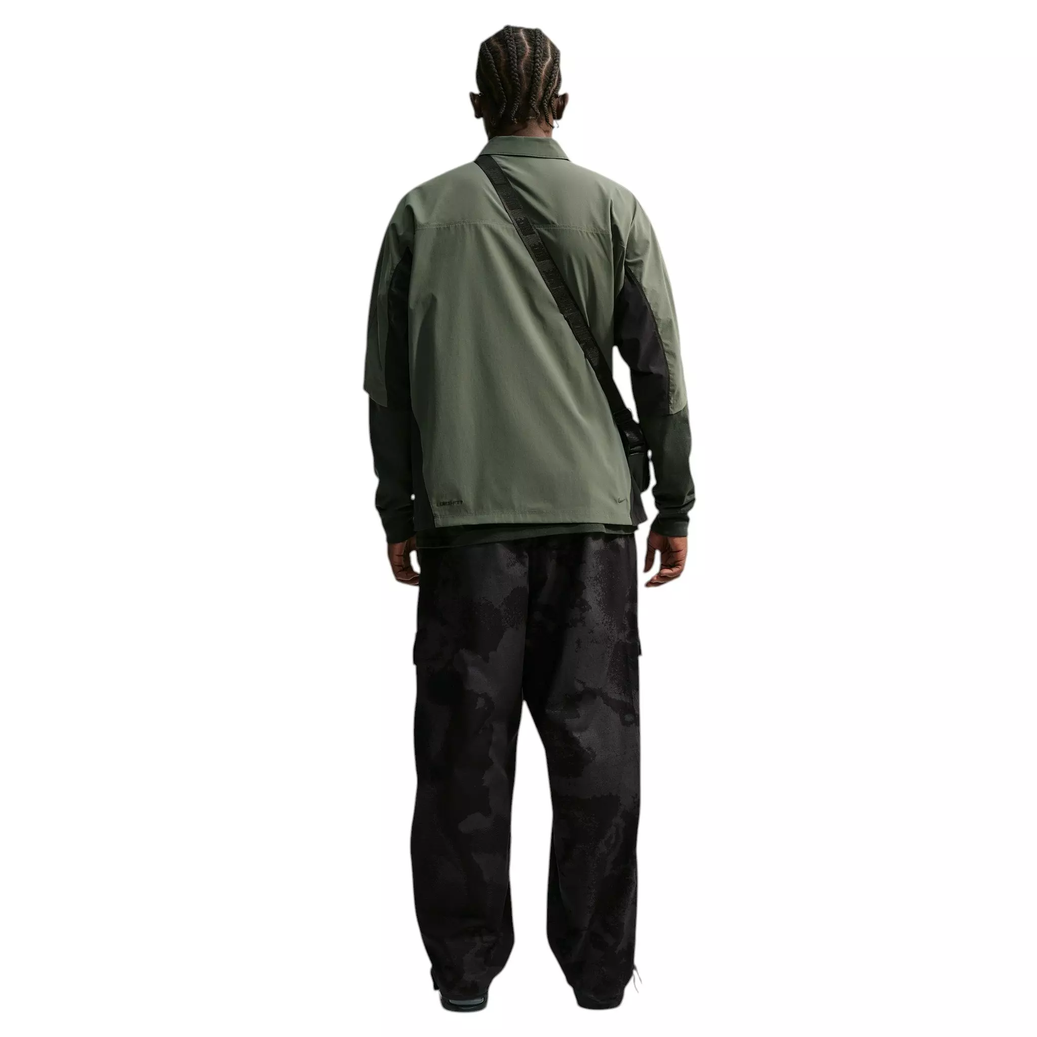 Nike Men's Air Woven All-Over Print Cargo Pants - BLACK