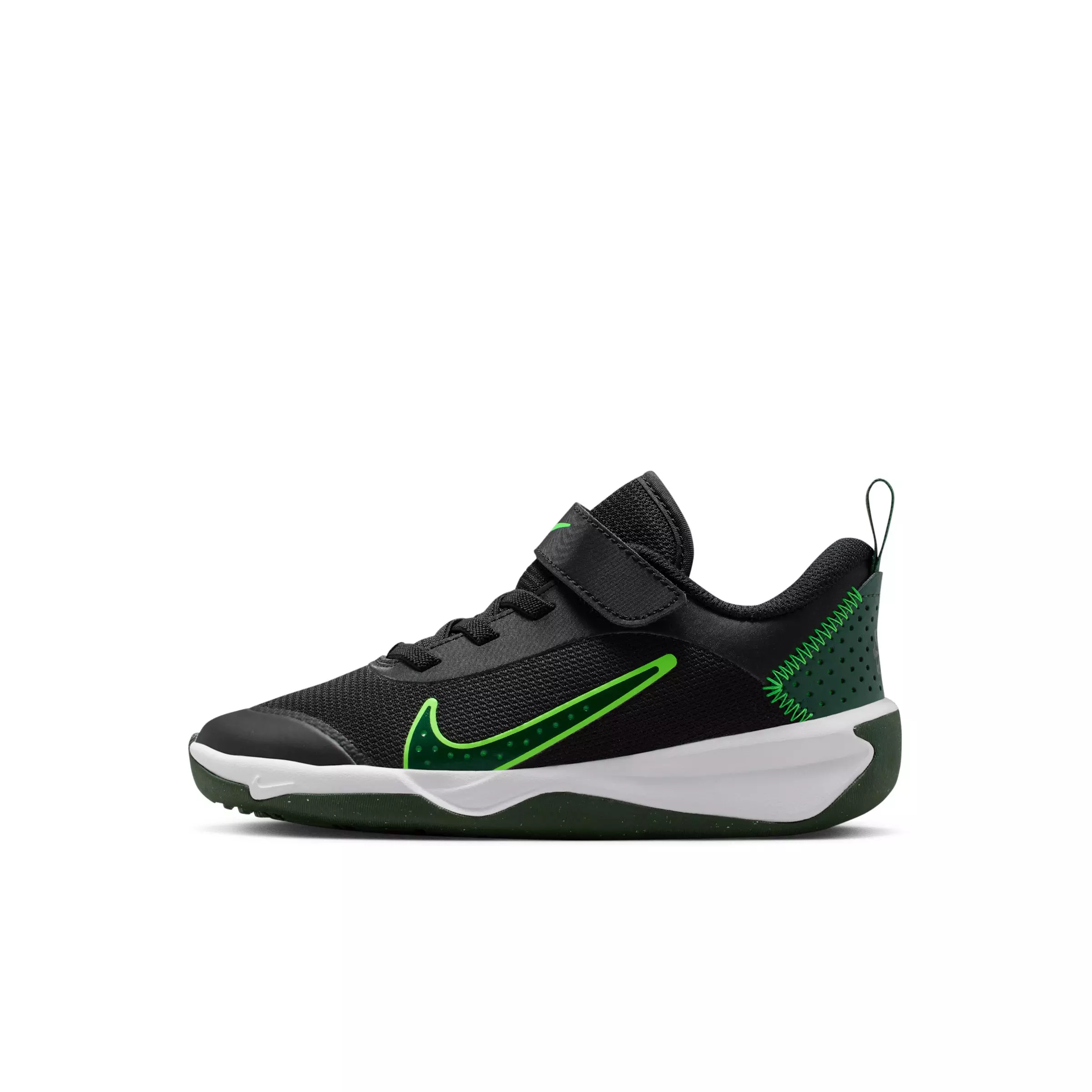 Nike Omni Multi-Court "Black/Green Strike/Fir" Preschool Boys' Shoe - BLACK/GREEN/FIR