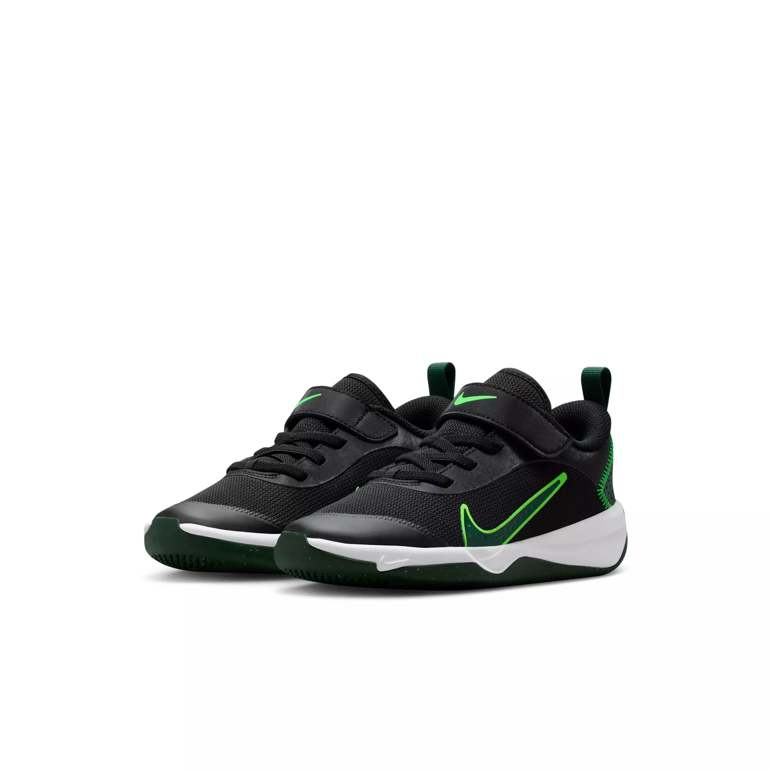 Nike Omni Multi-Court "Black/Green Strike/Fir" Preschool Boys' Shoe - BLACK/GREEN/FIR