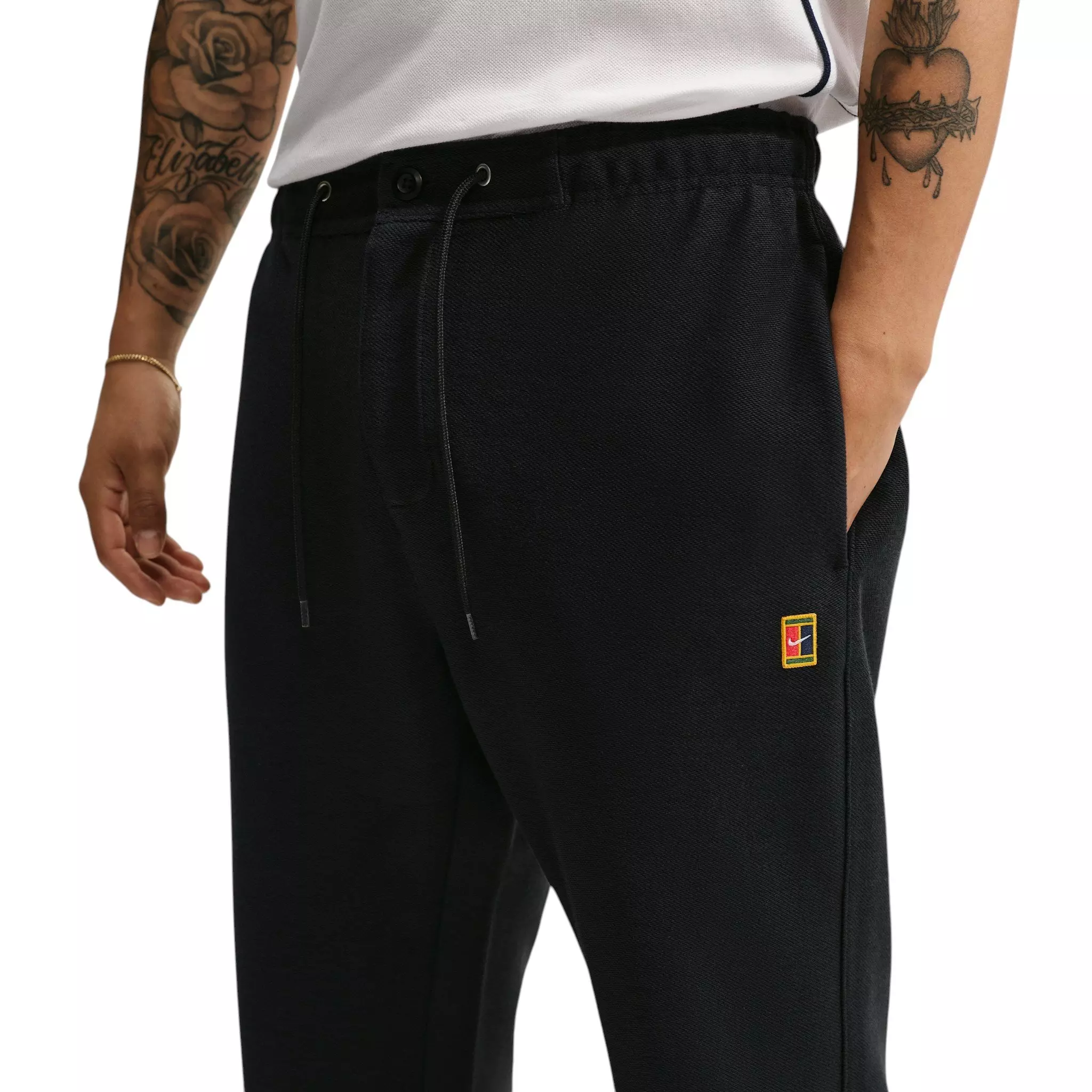 Nike Men's Club Rules Open-Hem French Terry Pants - BLACK