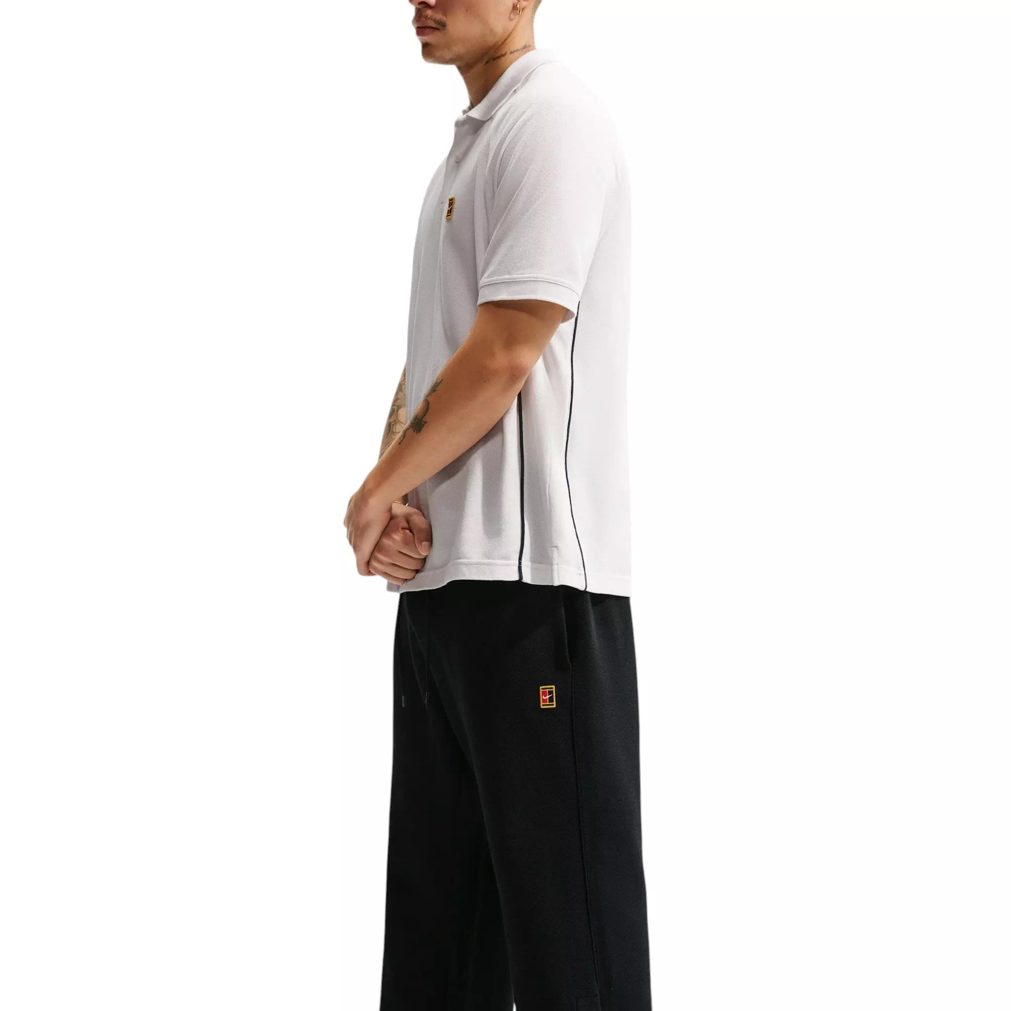 Nike Men's Club Rules Open-Hem French Terry Pants - BLACK