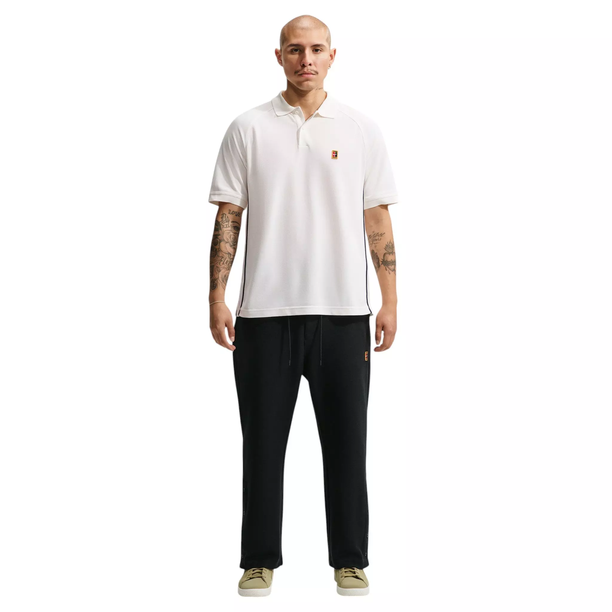 Nike Men's Club Rules Open-Hem French Terry Pants - BLACK