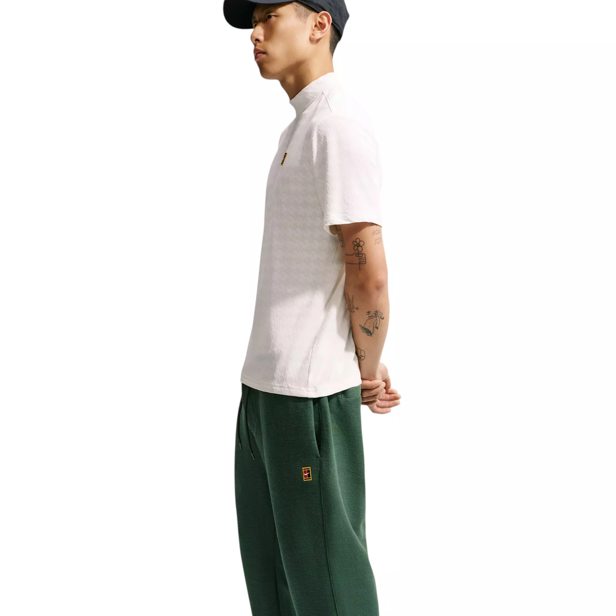 Nike Men's Club Rules Open-Hem French Terry Pants - GREEN
