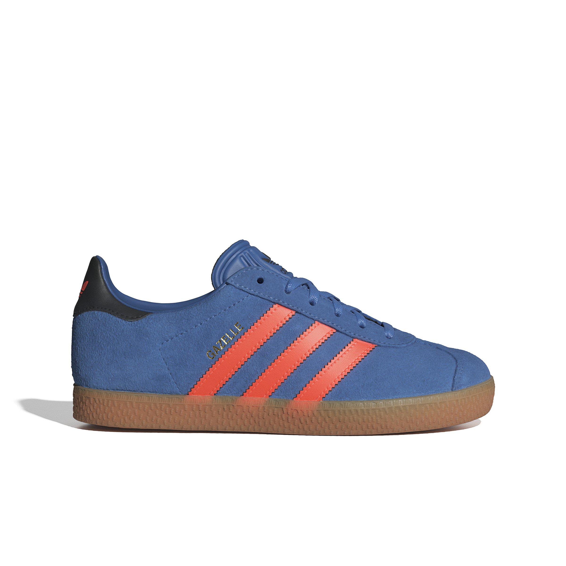 adidas Originals Gazelle "Focus Blue/Solar Orange/Core Black" Grade School Girls' Shoe - BLUE/ORANGE/BLACK