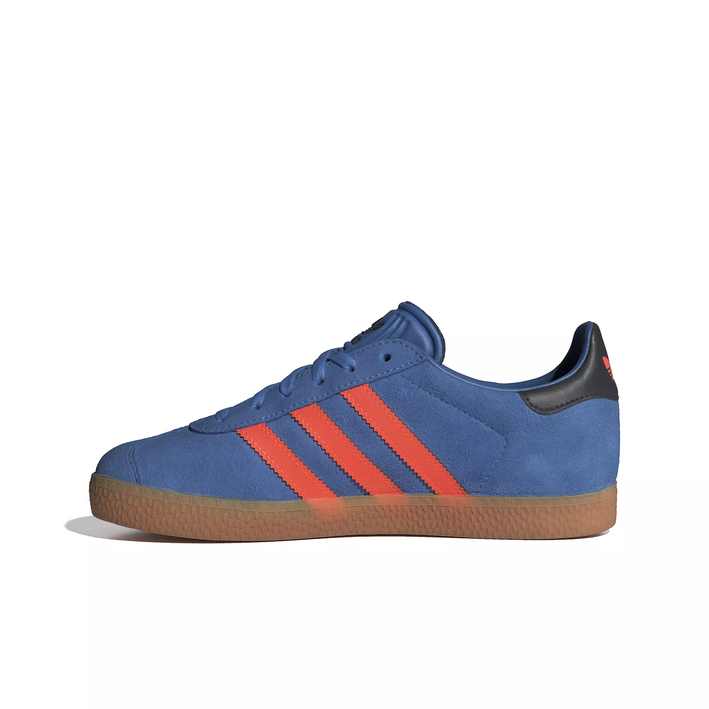 adidas Originals Gazelle "Focus Blue/Solar Orange/Core Black" Grade School Girls' Shoe - BLUE/ORANGE/BLACK