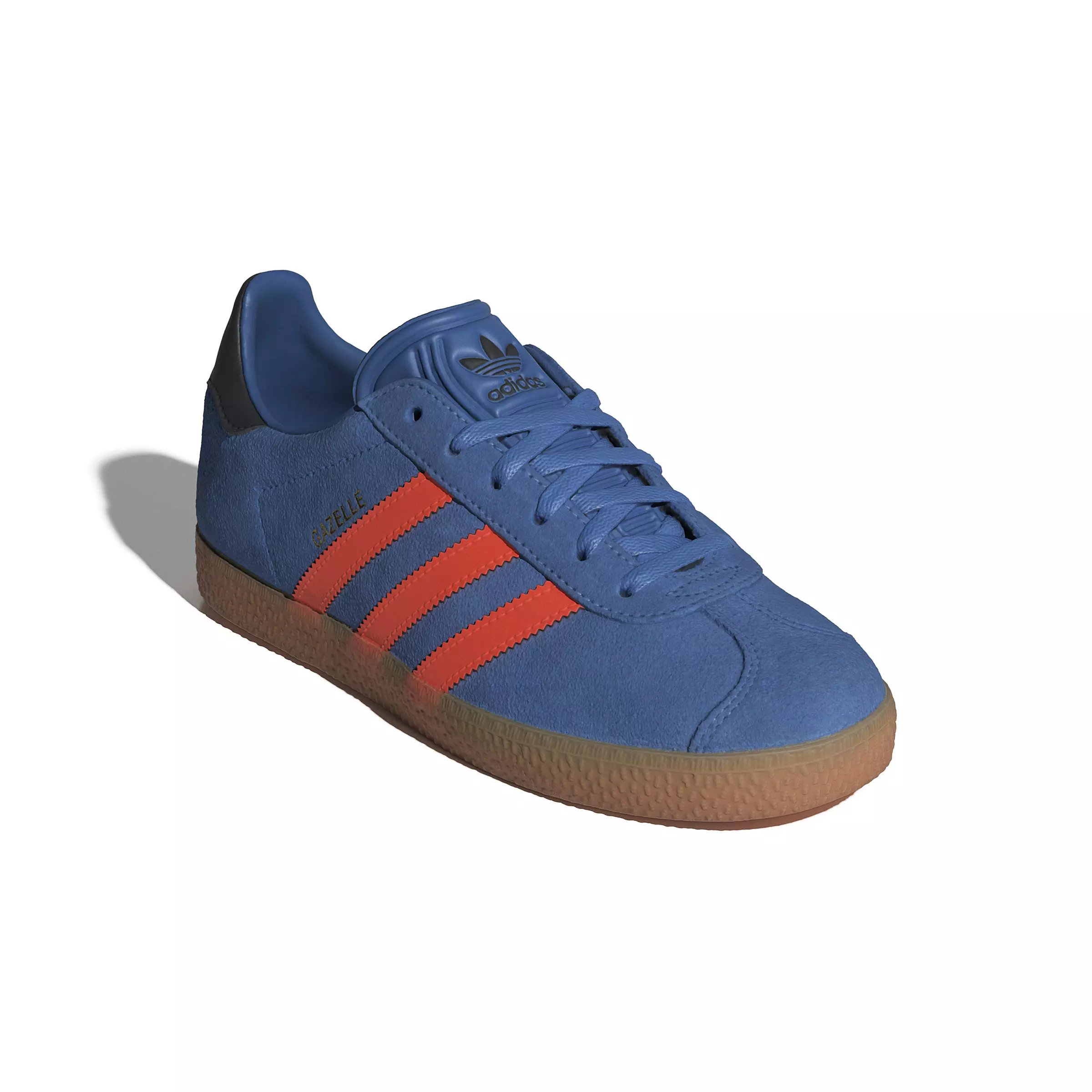 adidas Originals Gazelle "Focus Blue/Solar Orange/Core Black" Grade School Girls' Shoe - BLUE/ORANGE/BLACK