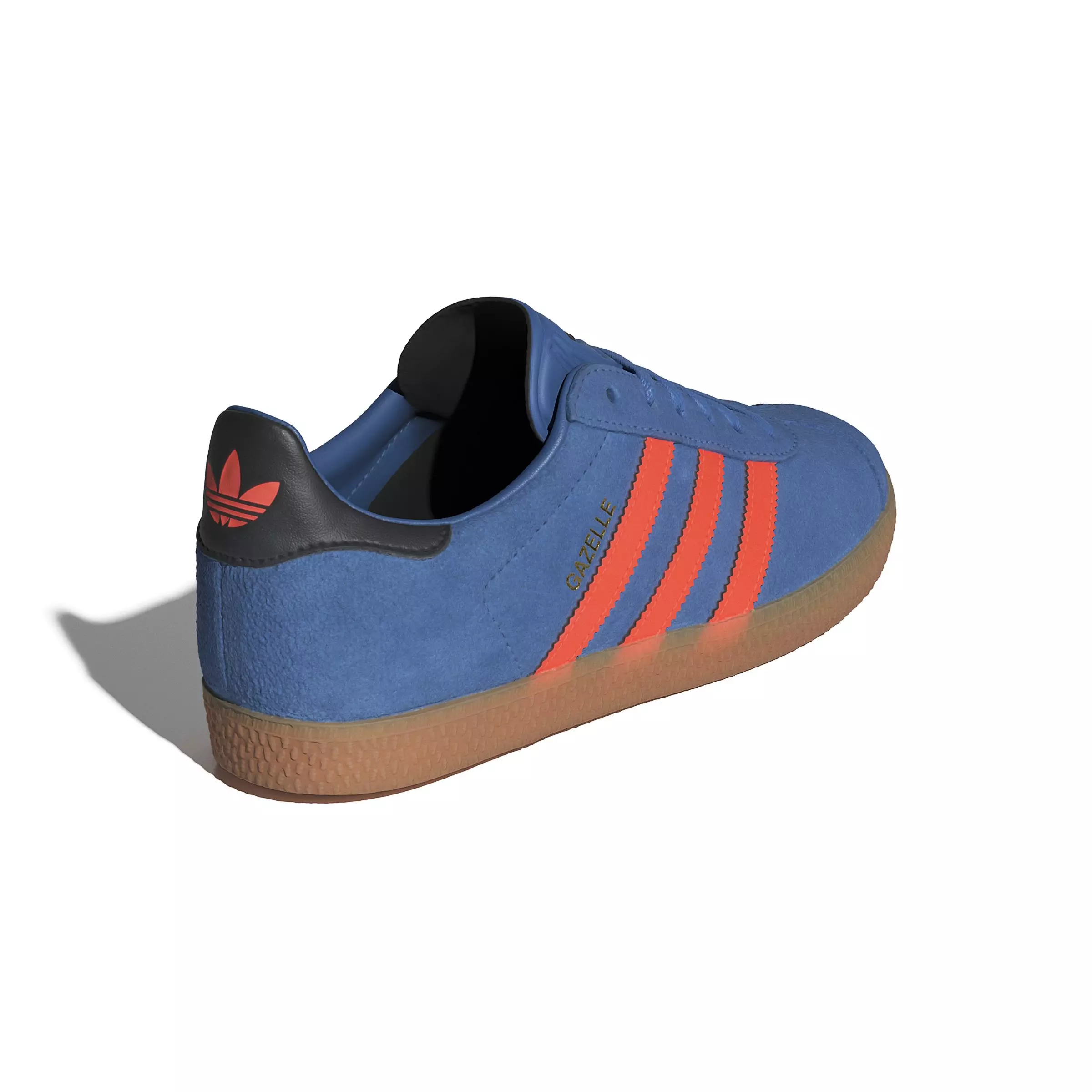adidas Originals Gazelle "Focus Blue/Solar Orange/Core Black" Grade School Girls' Shoe - BLUE/ORANGE/BLACK