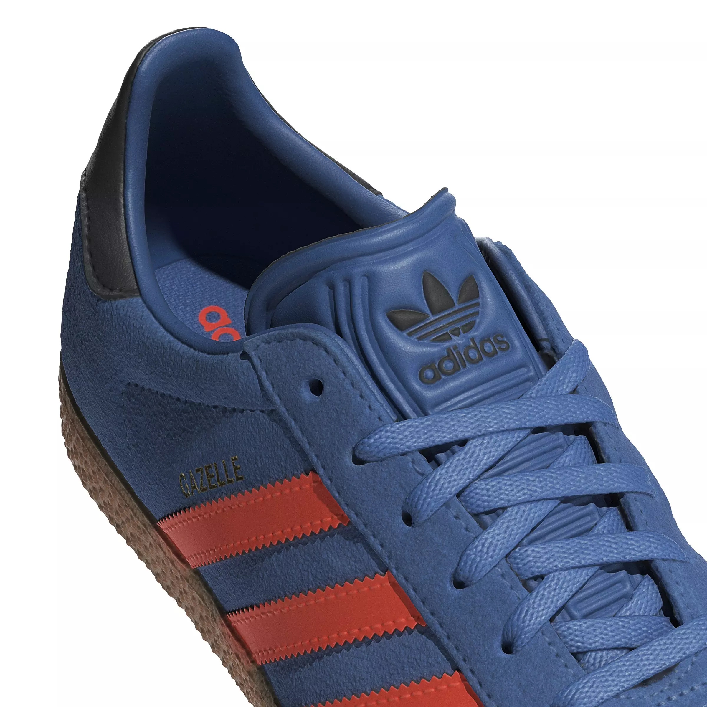 adidas Originals Gazelle "Focus Blue/Solar Orange/Core Black" Grade School Girls' Shoe - BLUE/ORANGE/BLACK