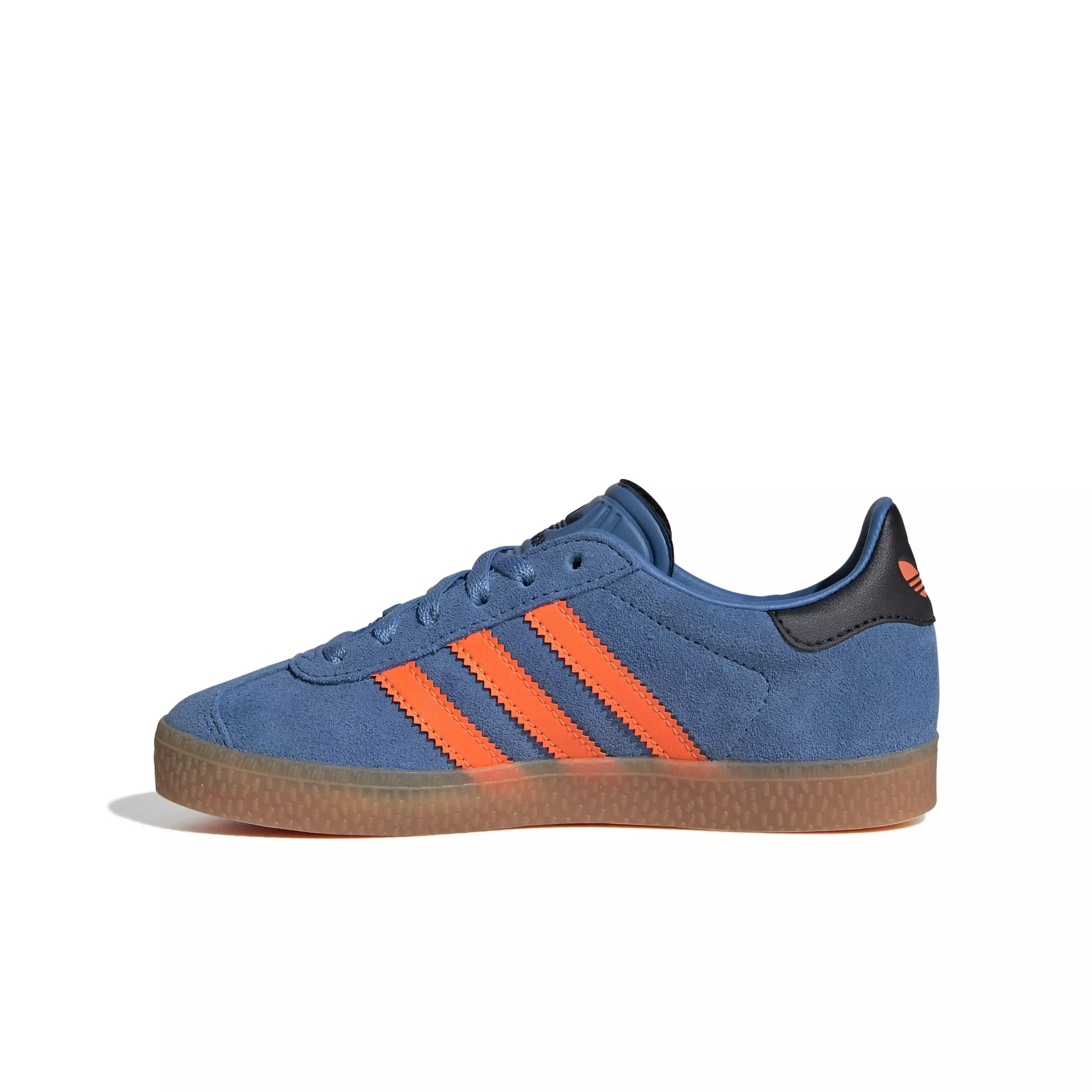 adidas Originals Gazelle "Focus Blue/Solar Orange/Core Black" Preschool Girls' Shoe - BLUE/ORANGE/BLACK