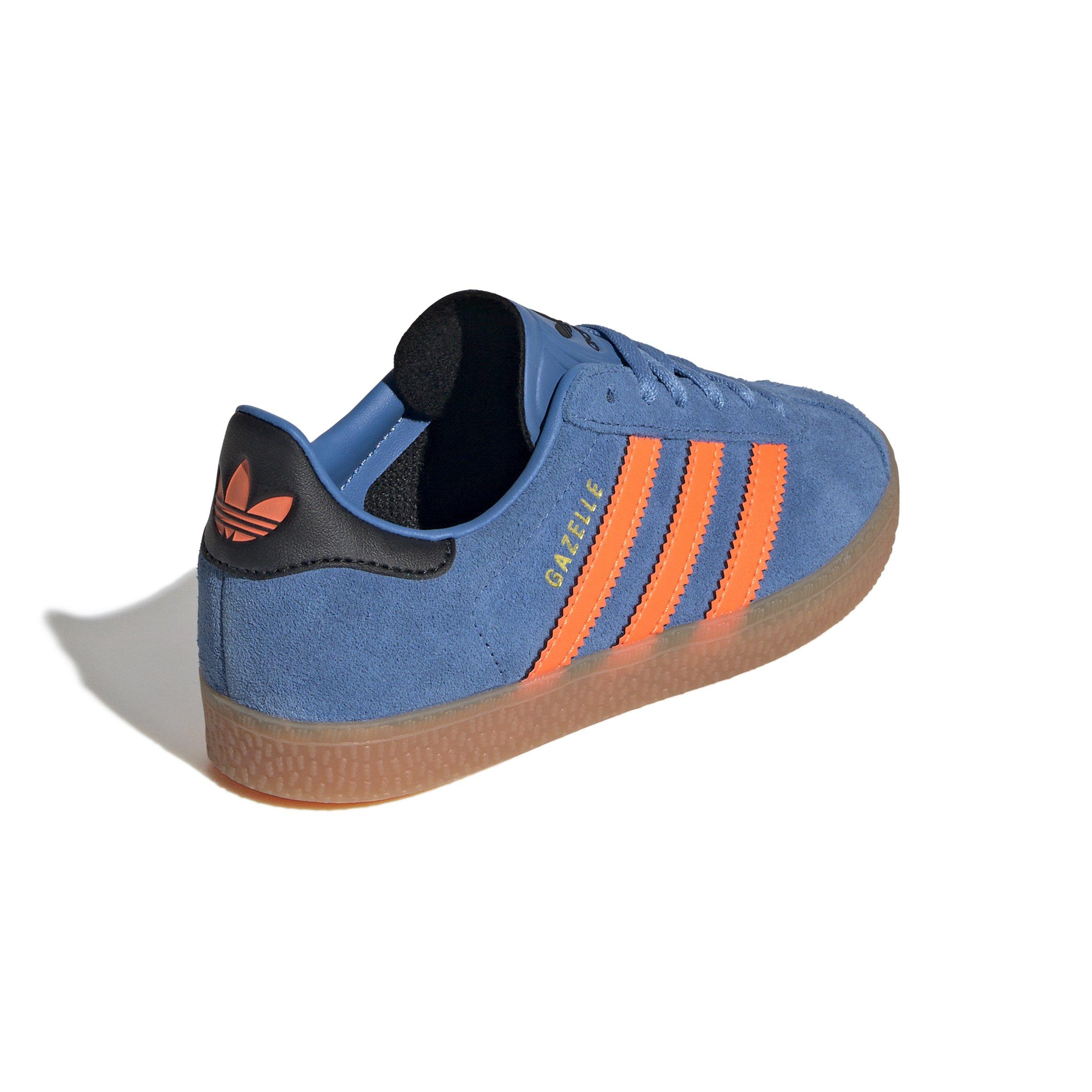 adidas Originals Gazelle Preschool Girls' "Focus Blue/Solar Orange/Core Black" Shoe