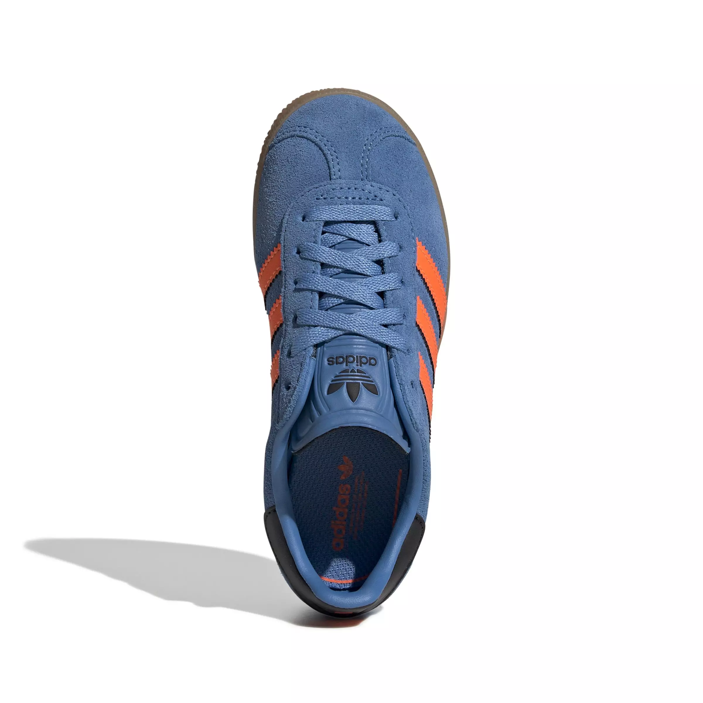 adidas Originals Gazelle "Focus Blue/Solar Orange/Core Black" Preschool Girls' Shoe - BLUE/ORANGE/BLACK