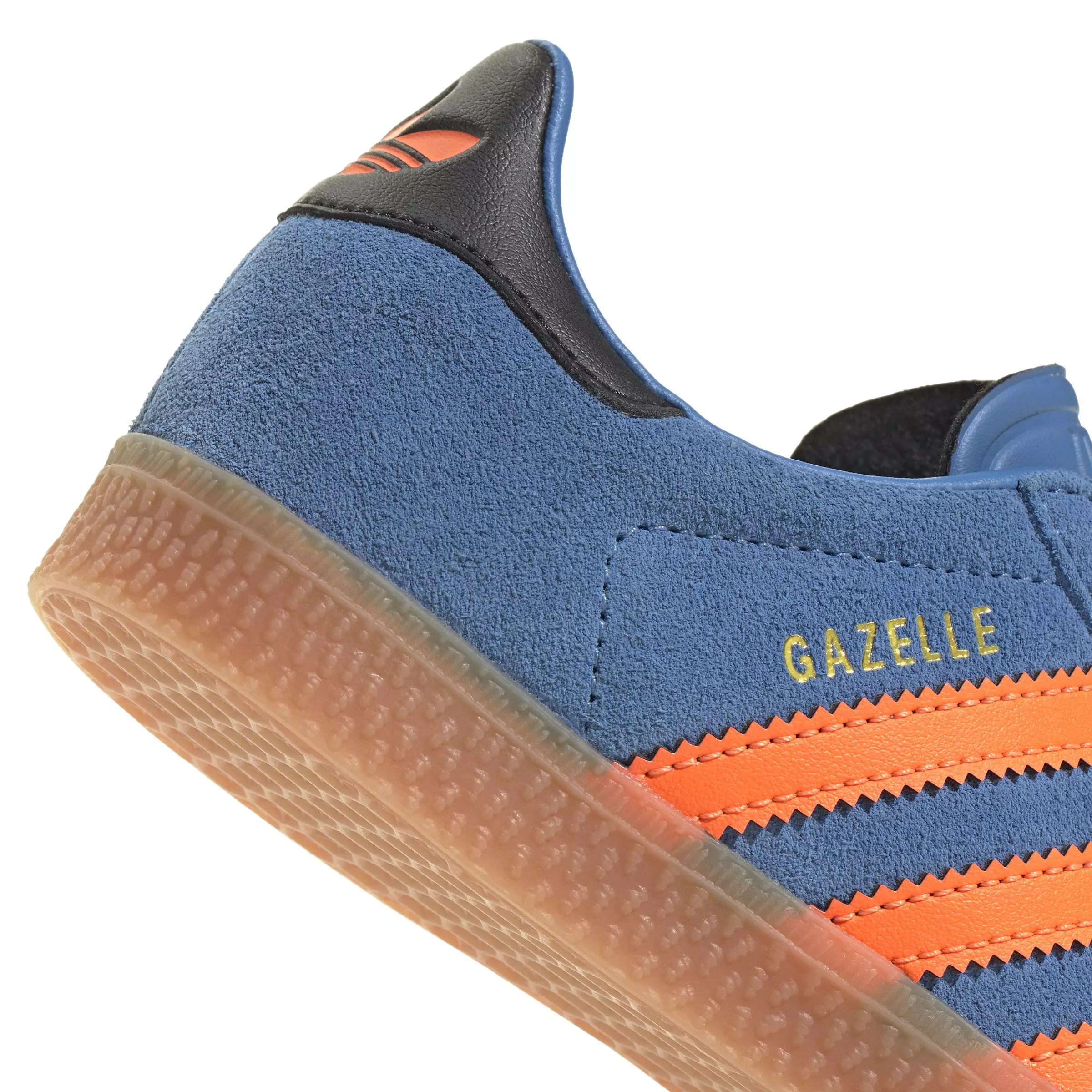adidas Originals Gazelle "Focus Blue/Solar Orange/Core Black" Preschool Girls' Shoe - BLUE/ORANGE/BLACK