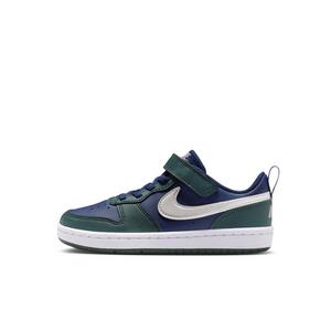 Nike Court Borough Low Recraft "Midnight Navy/Seaweed/White/Metallic Silver" Preschool Boys' Shoe