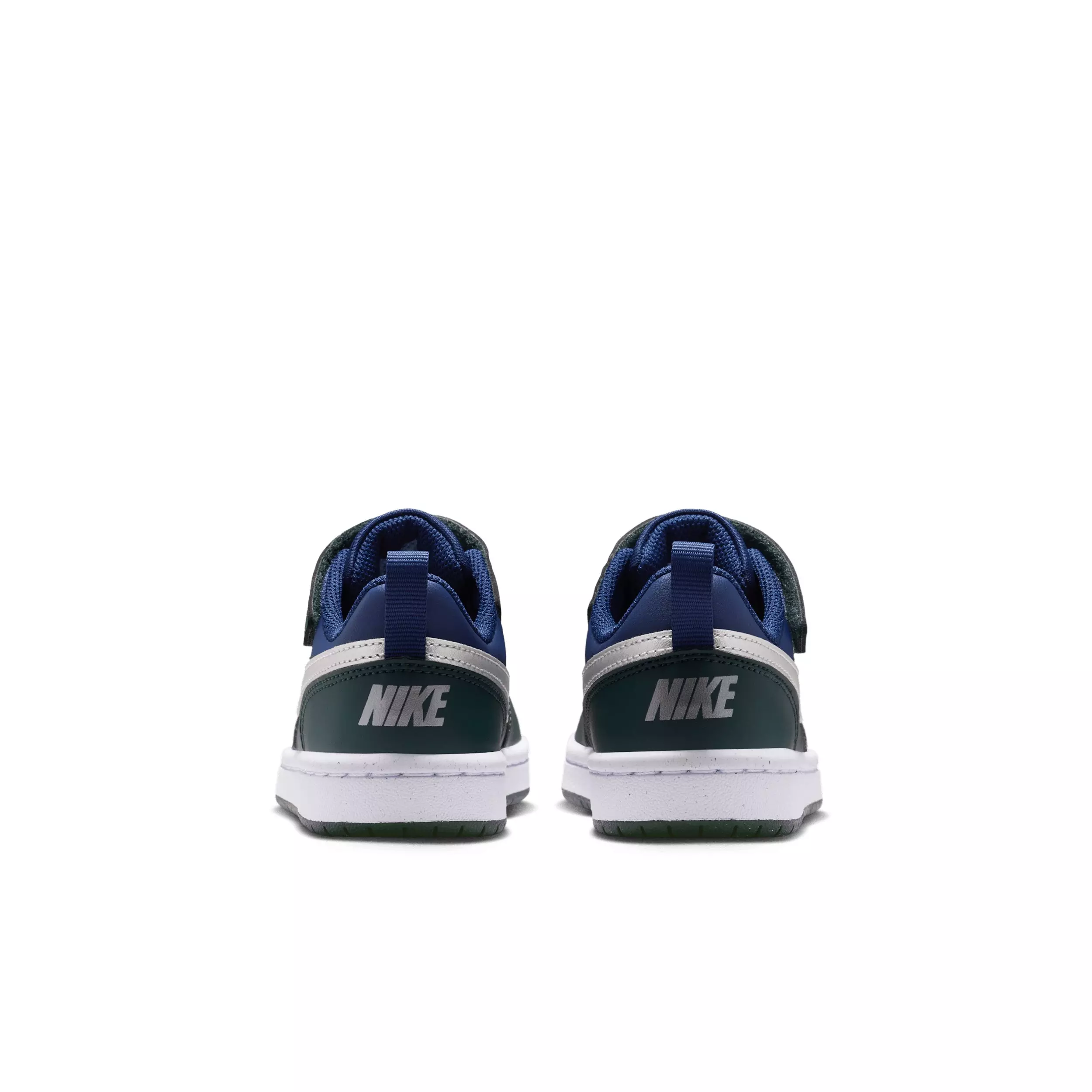 Nike Court Borough Low Recraft "Midnight Navy/Seaweed/White/Metallic Silver" Preschool Boys' Shoe - NAVY/SEAWEED/WHITE/SILVER