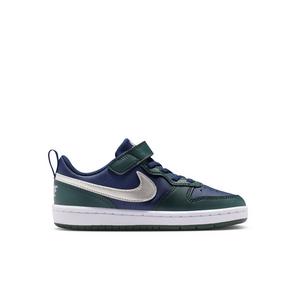 Nike Court Borough Low Recraft "Midnight Navy/Seaweed/White/Metallic Silver" Preschool Boys' Shoe
