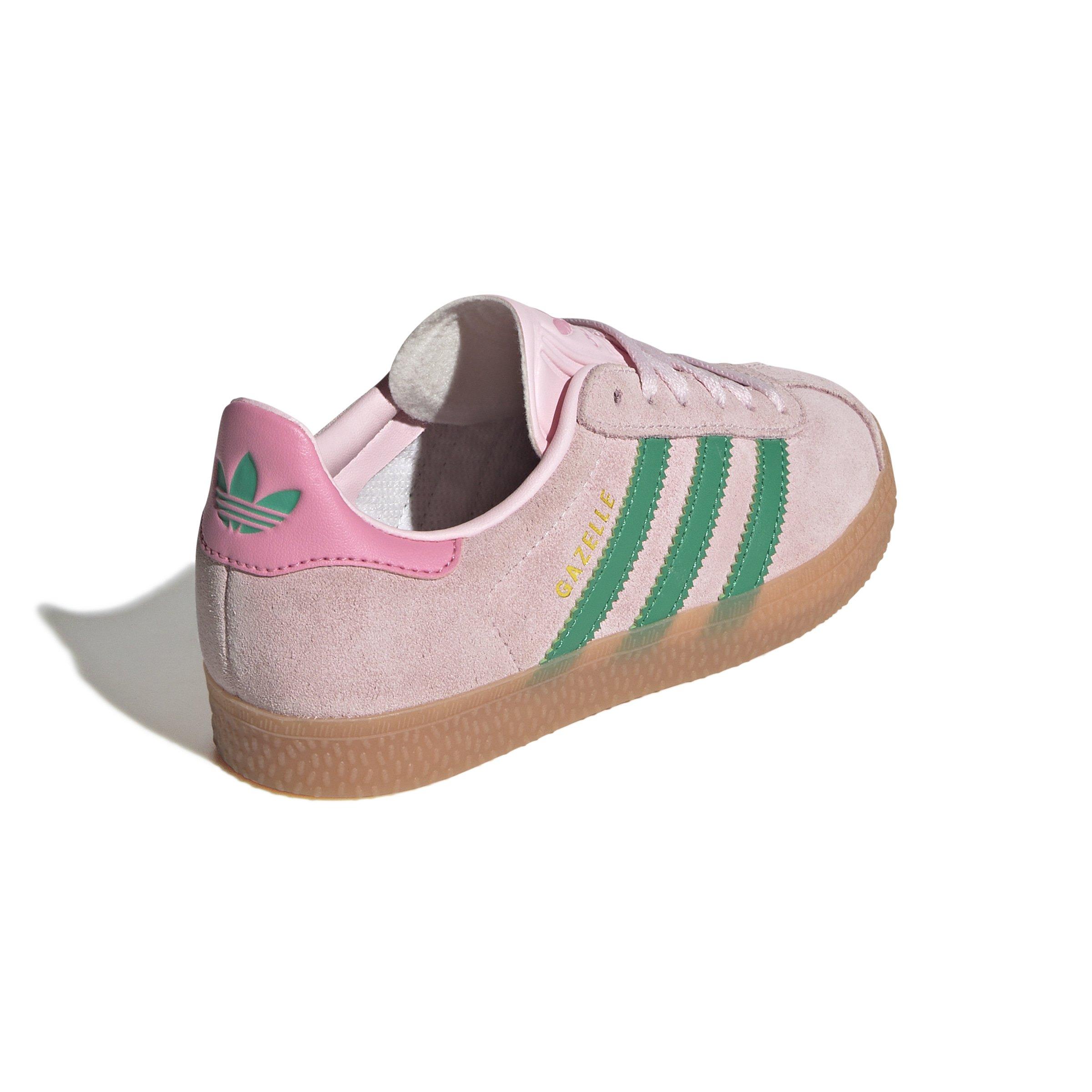adidas Originals Gazelle Preschool Girls' "Clear Pink/Court Green/Bliss Pink" Shoe