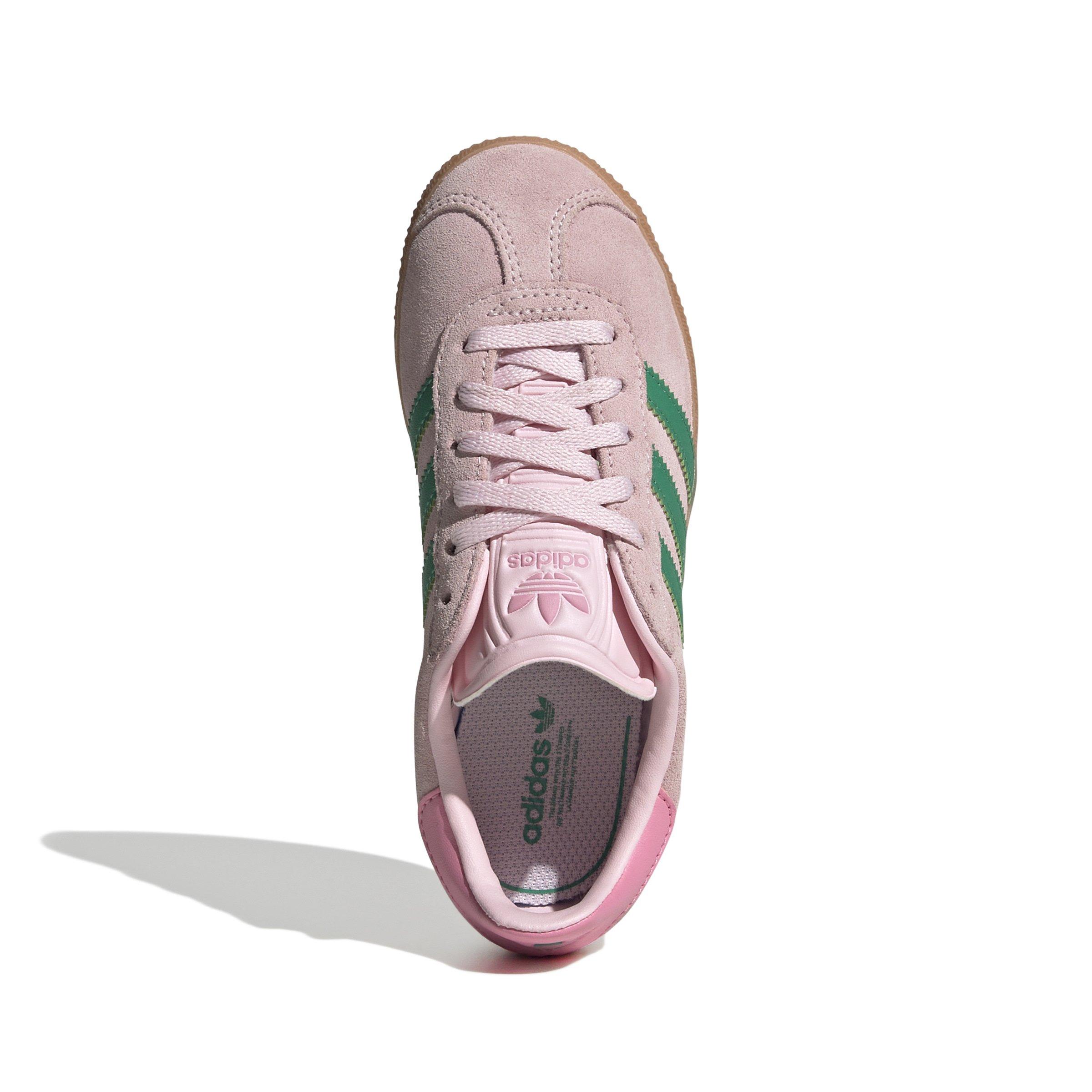 adidas Originals Gazelle Preschool Girls' "Clear Pink/Court Green/Bliss Pink" Shoe