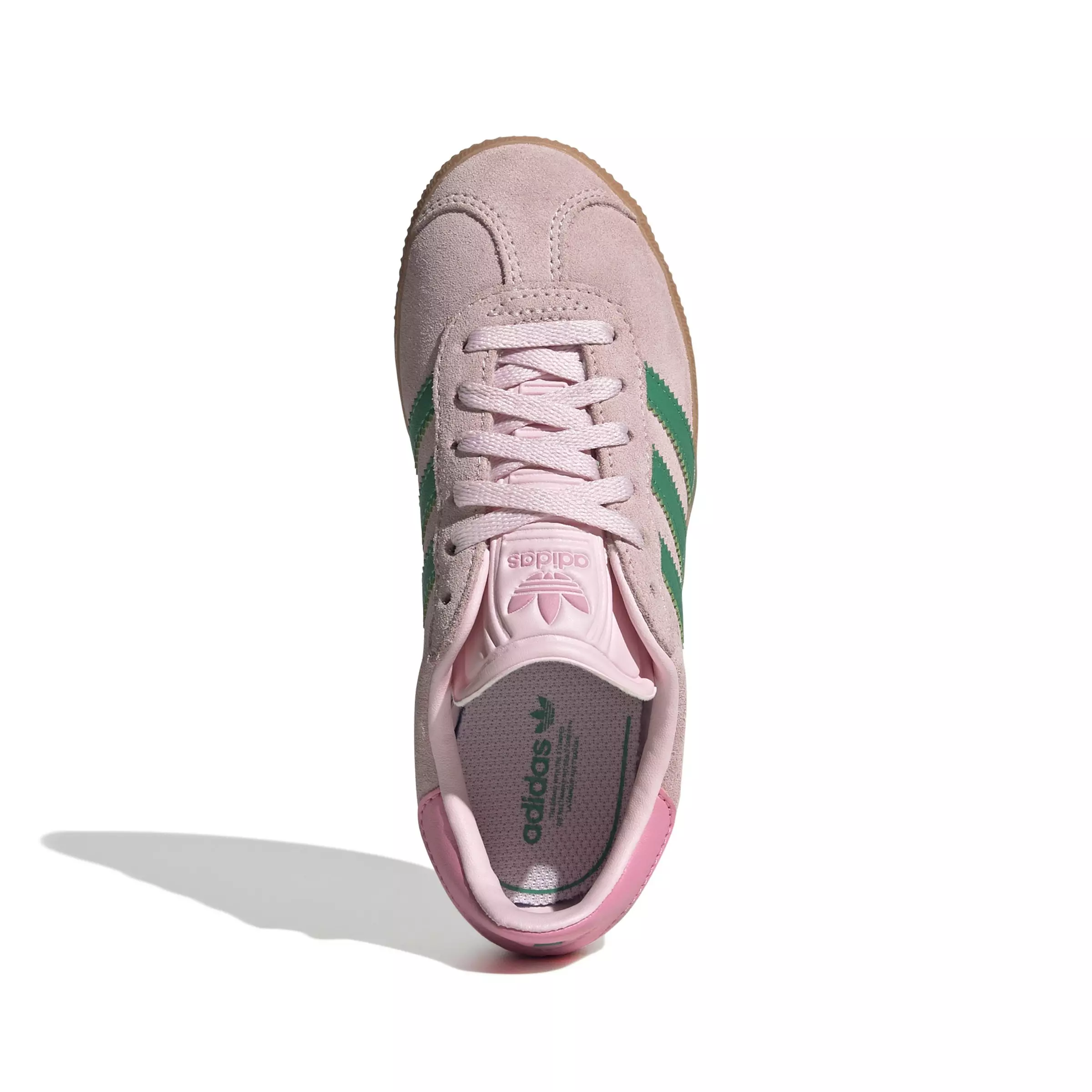 adidas Originals Gazelle "Clear Pink/Court Green/Bliss Pink" Preschool Girls' Shoe - PINK/GREEN/PINK
