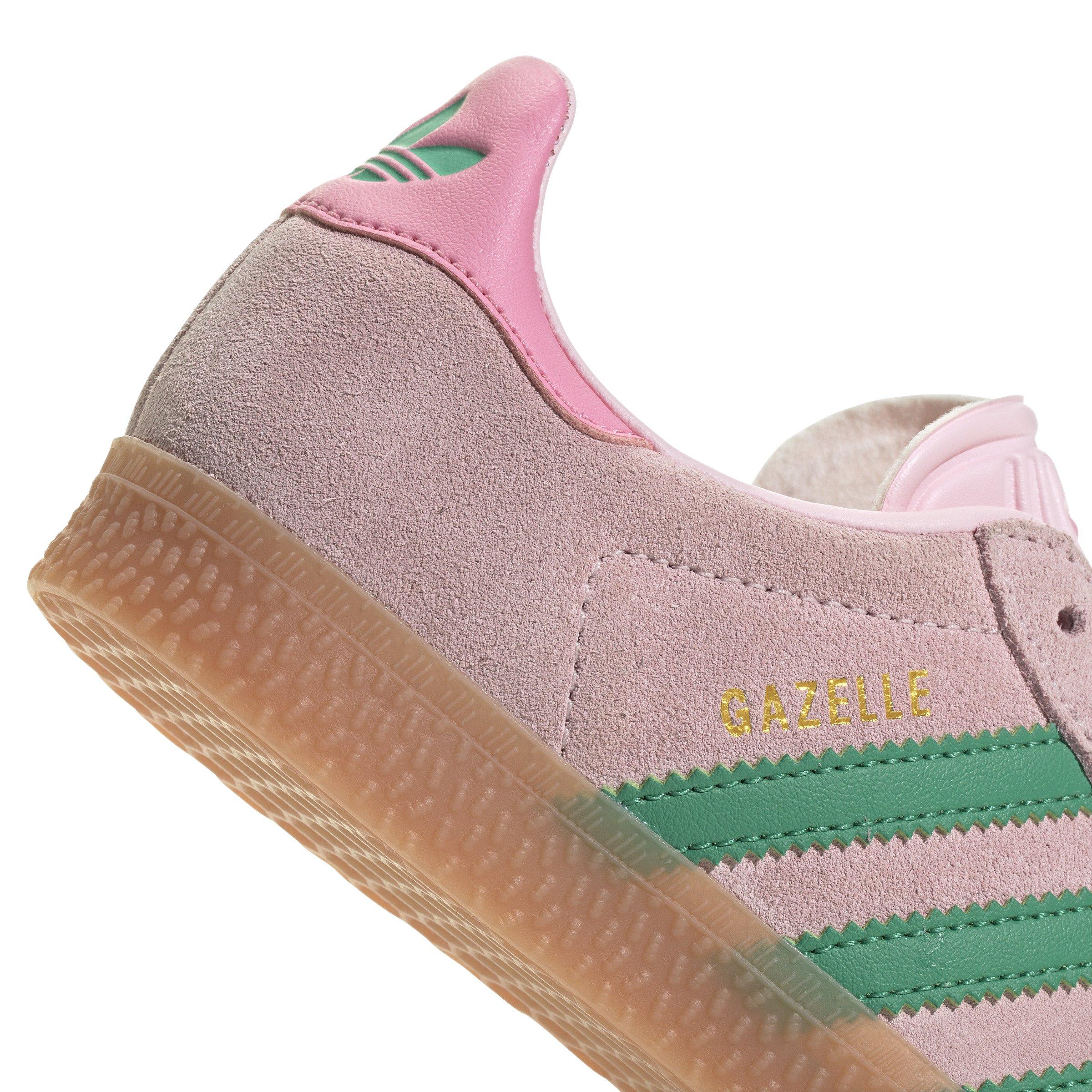 adidas Originals Gazelle Preschool Girls' "Clear Pink/Court Green/Bliss Pink" Shoe