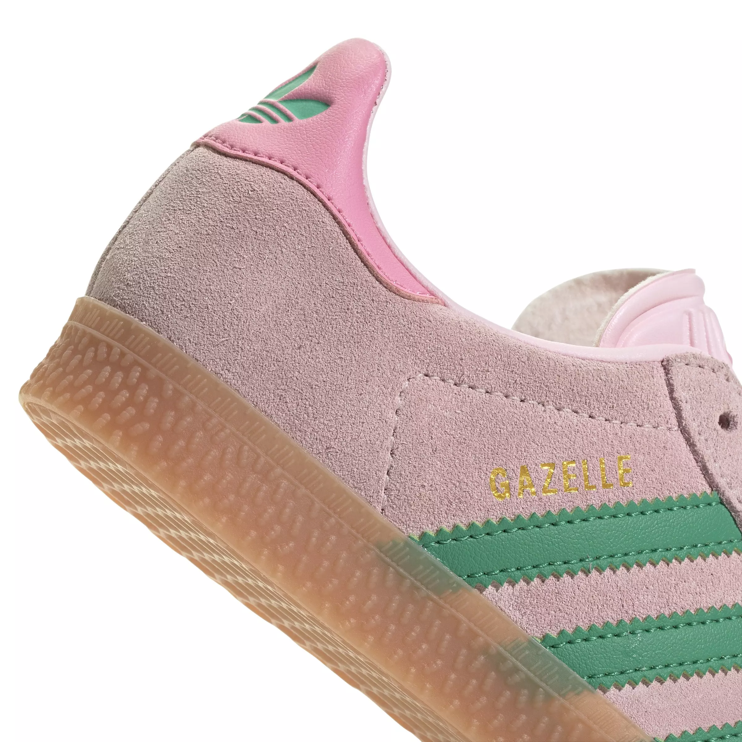adidas Originals Gazelle "Clear Pink/Court Green/Bliss Pink" Preschool Girls' Shoe - PINK/GREEN/PINK