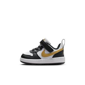Nike Court Borough Low Recraft "Black/Black/White/Metallic Gold" Infant Girls' Shoe