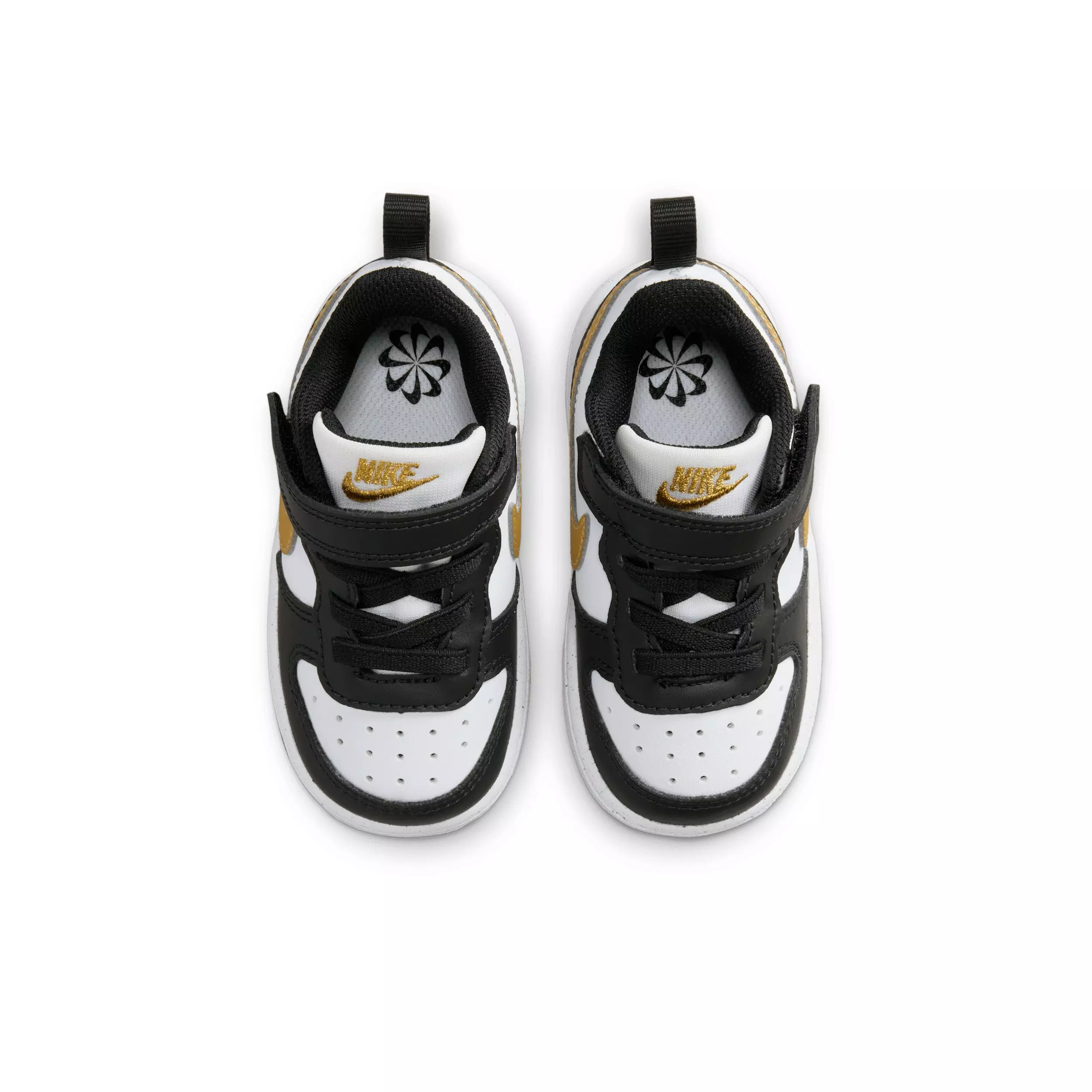 Nike Court Borough Low Recraft "Black/Black/White/Metallic Gold" Infant Girls' Shoe - BLACK/BLACK/WHITE/GOLD