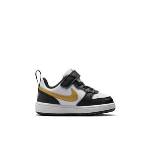 Nike Court Borough Low Recraft "Black/Black/White/Metallic Gold" Infant Girls' Shoe